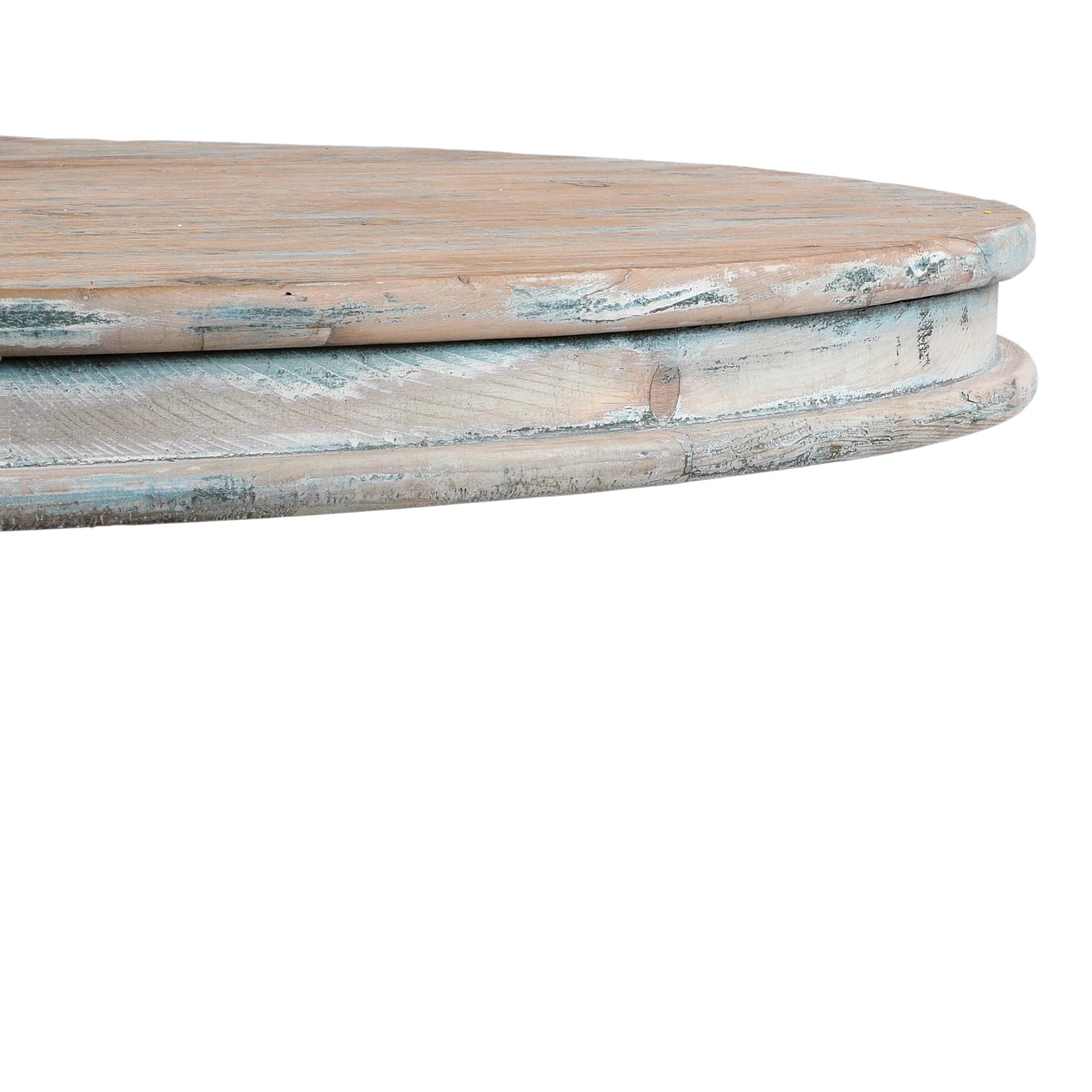 Round Pedestal Dining Table Made From Old Painted Pine - Image 3