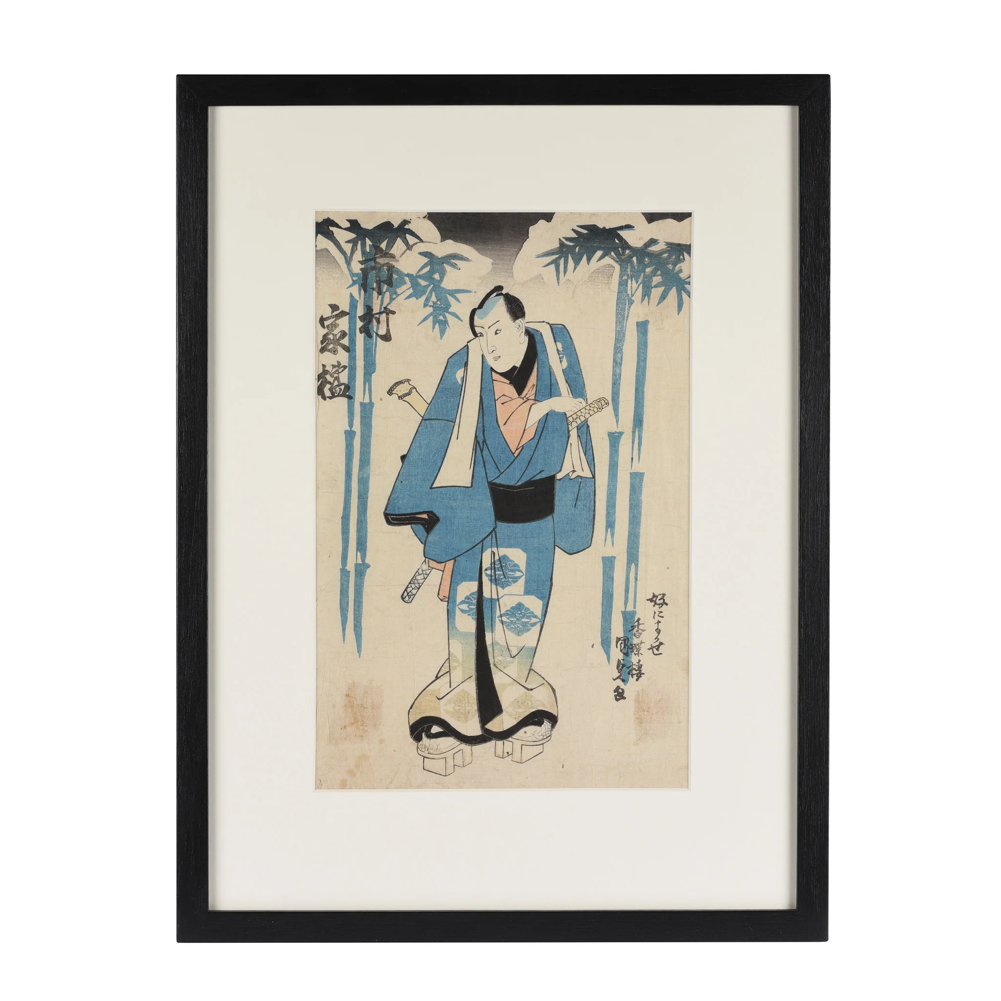 Framed Japanese Woodblock Print - Meiji Period - Image 3