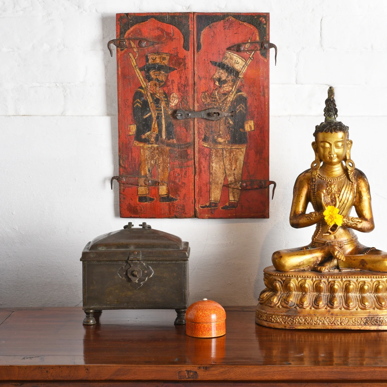 Old Brass Indian Casket - Early 18th Century - Image 3