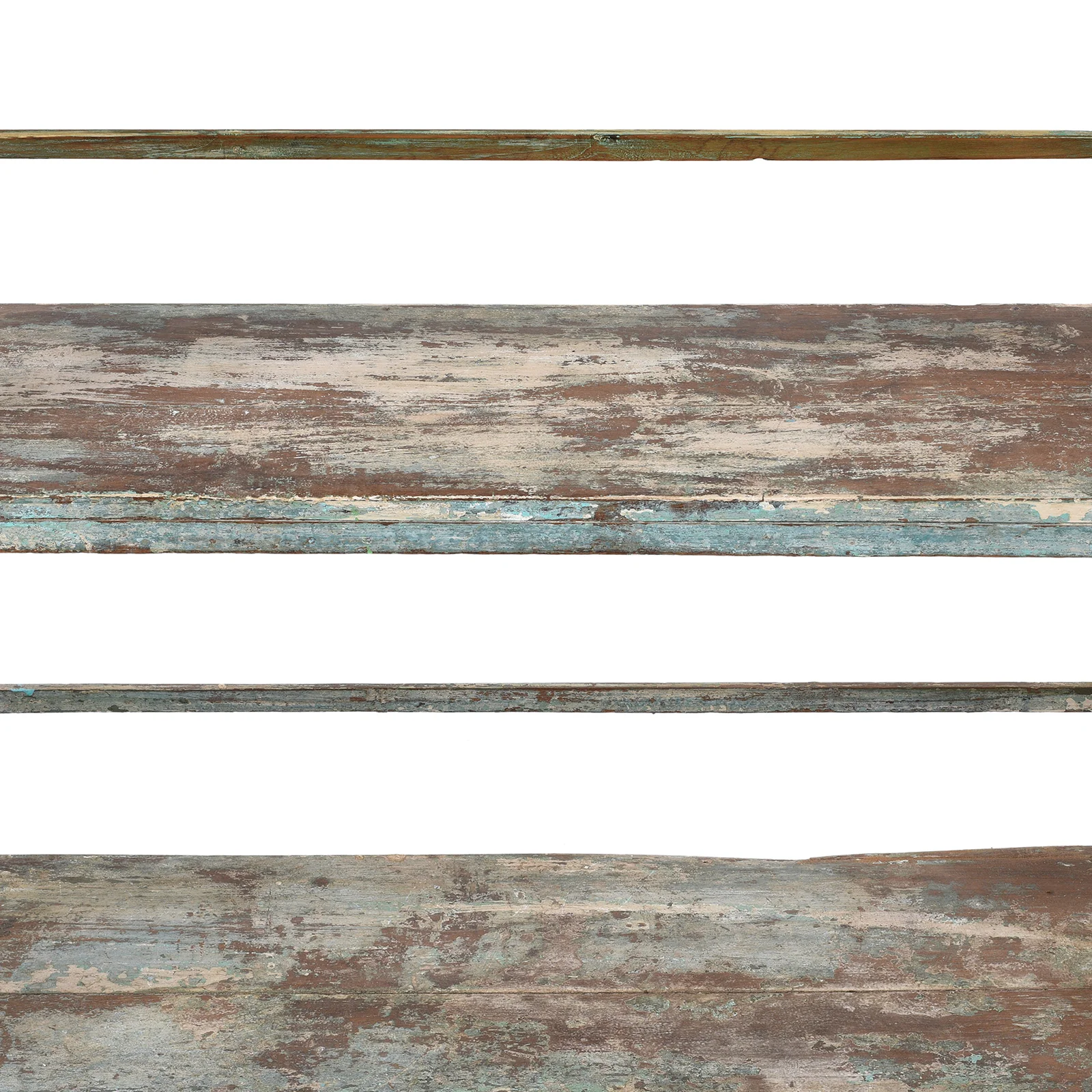 Painted Indian Teak Shelf - Ca 1920 - Image 3