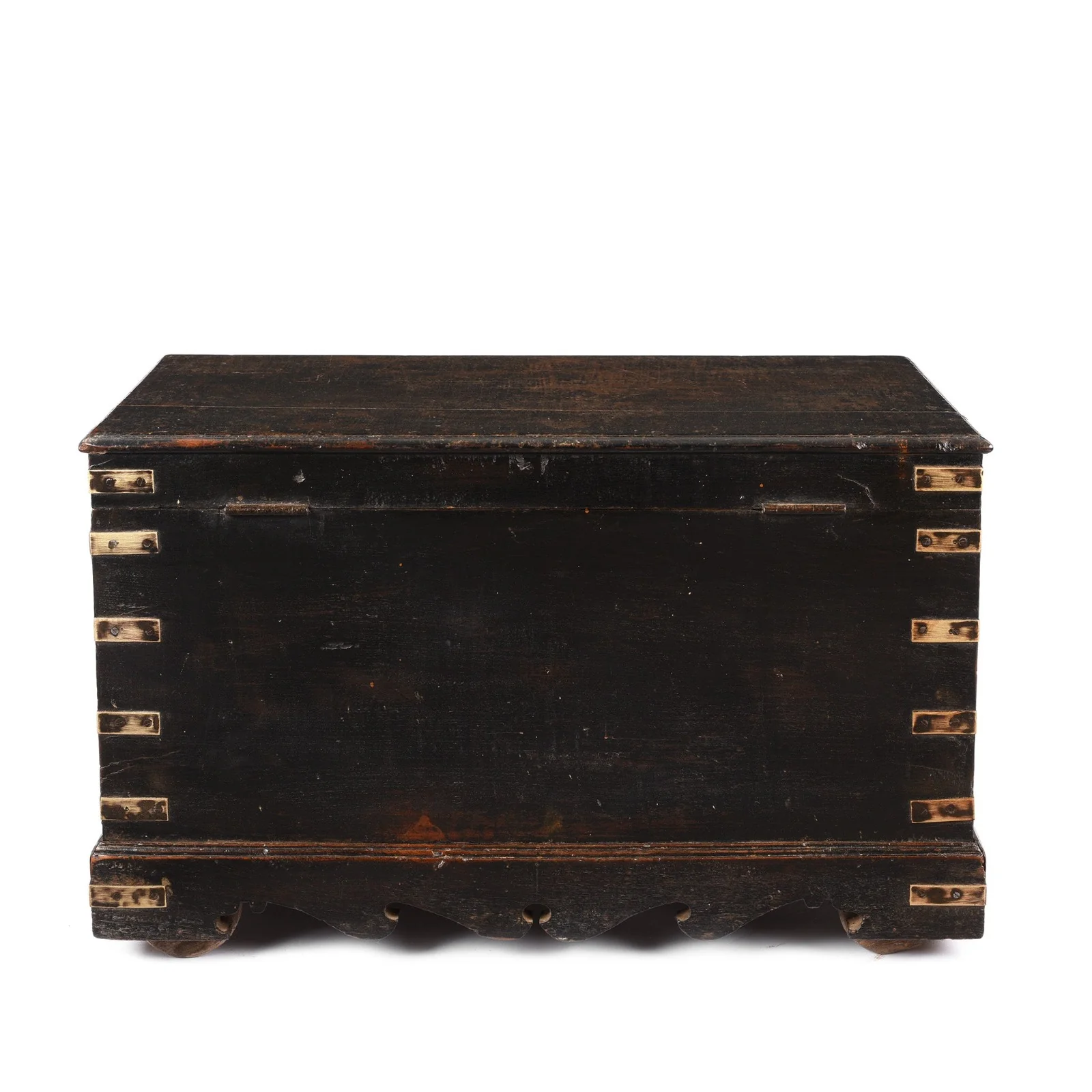 Black Painted Indian Military Chest - 19th Century - Image 10