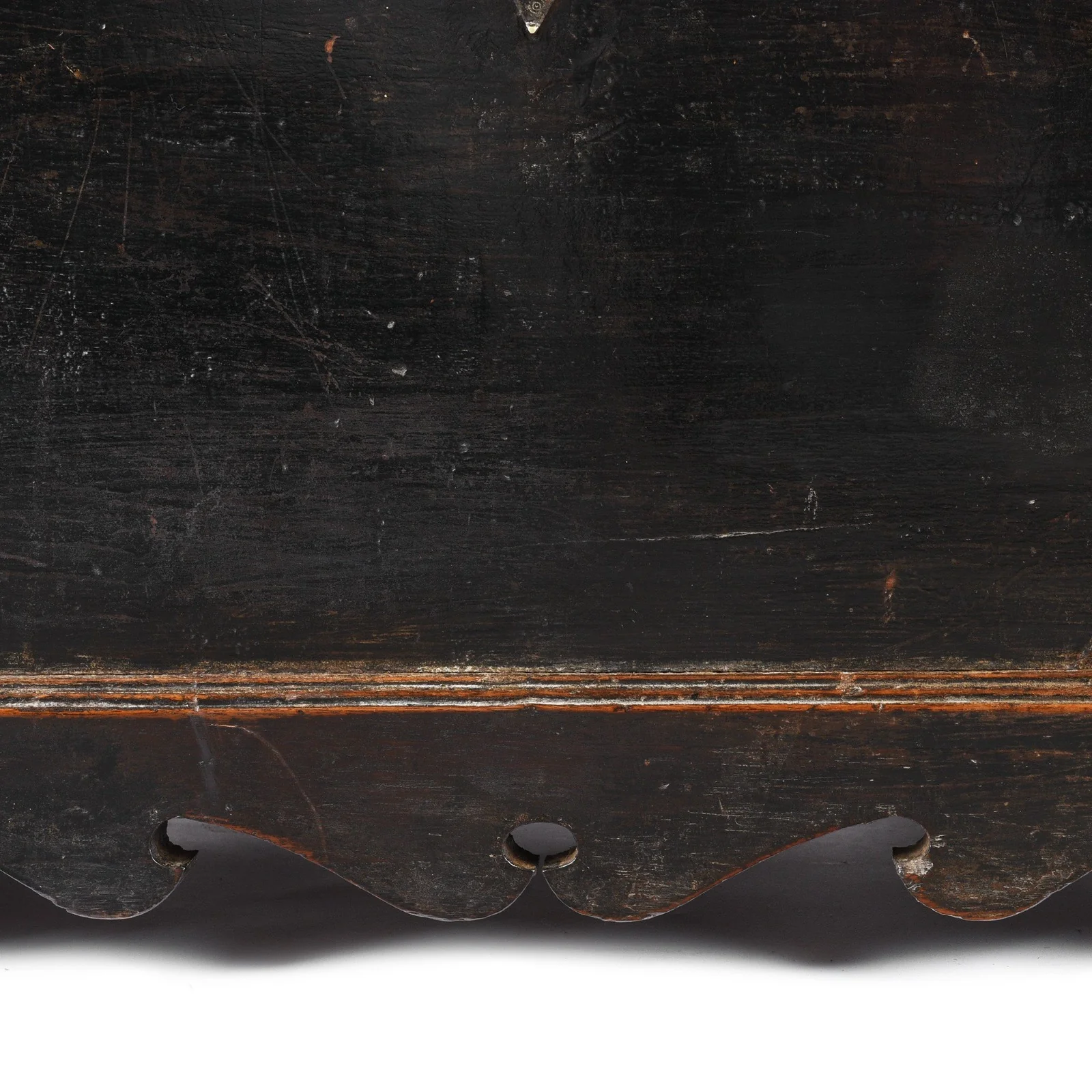 Black Painted Indian Military Chest - 19th Century - Image 9