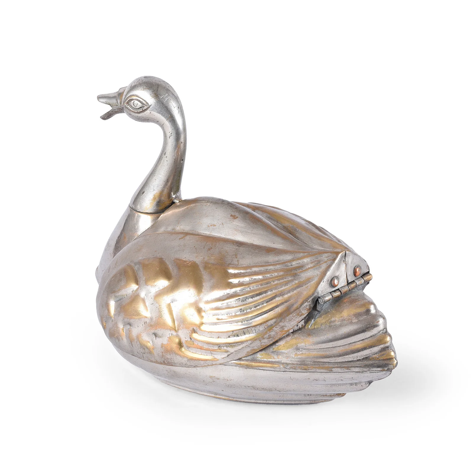 Old Duck Shaped Brass Paan Box - Image 5