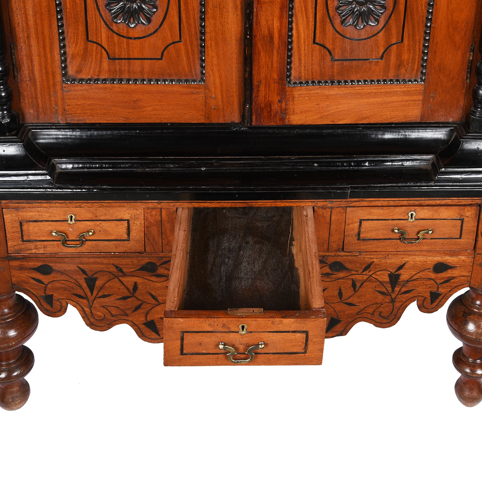 Dutch Colonial Jackfruit & Ebony Cabinet From Sri-Lanka -19th Century - Image 7