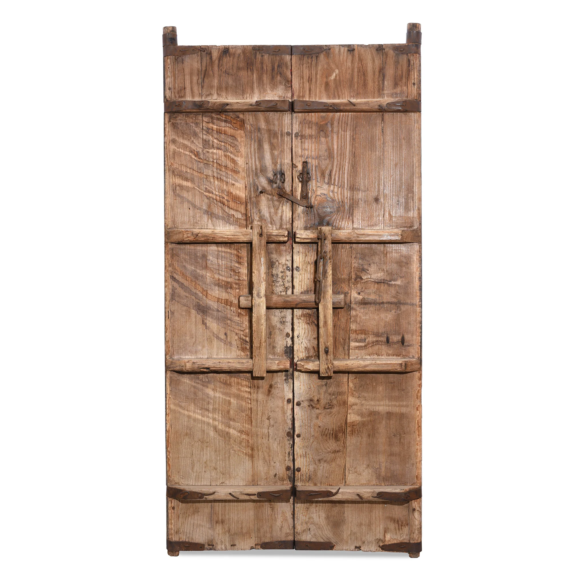 Iron Bound Elm Doors From Shanxi Province - 19th Century - Image 6