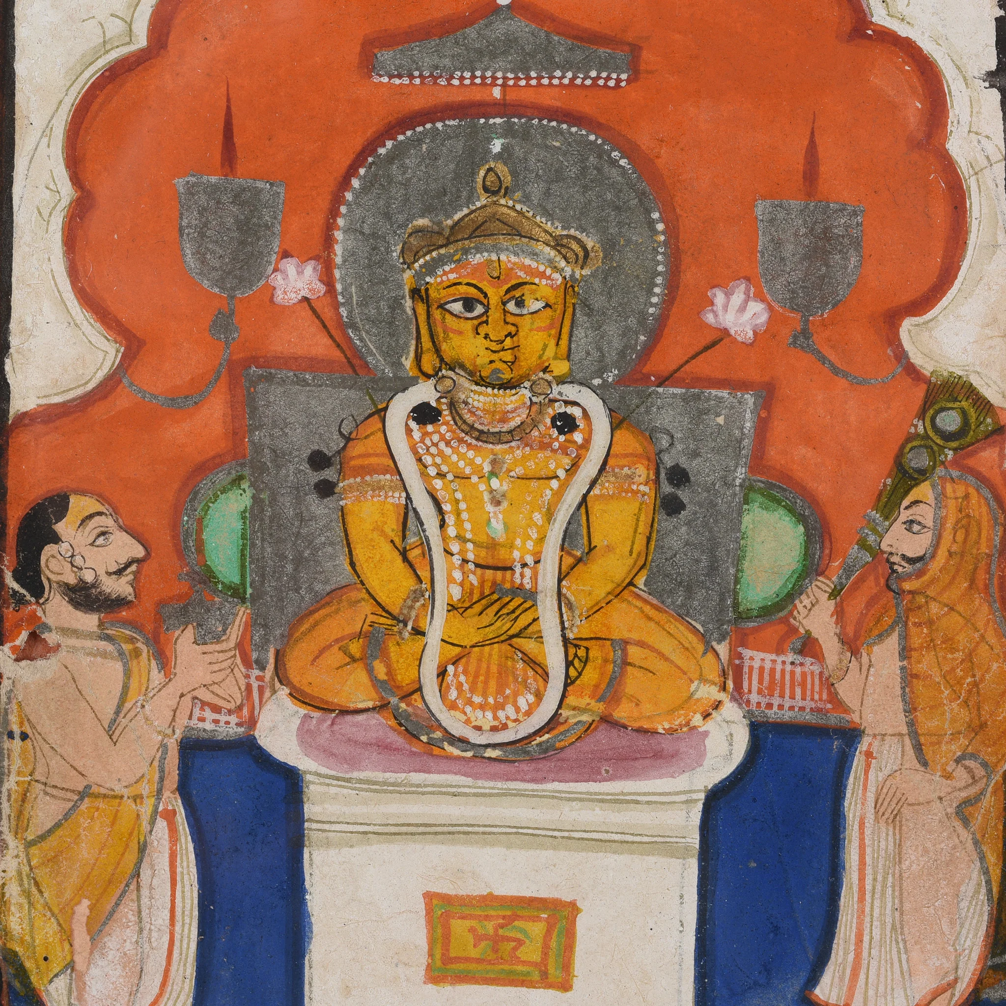 Framed Jain Painting On Paper From Rajasthan - Cira 1800 - Image 4