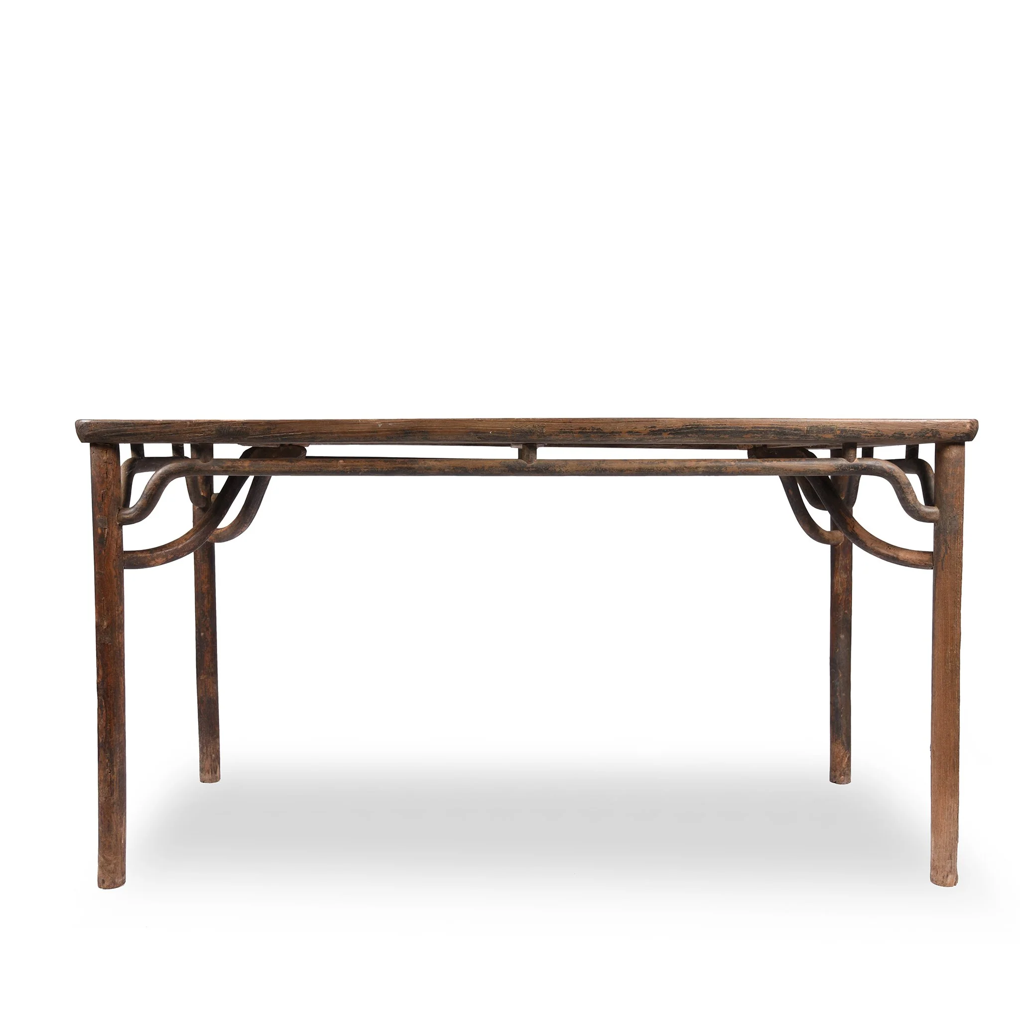 Red Elm Dining Table From Hebei - 19th Century - Image 3