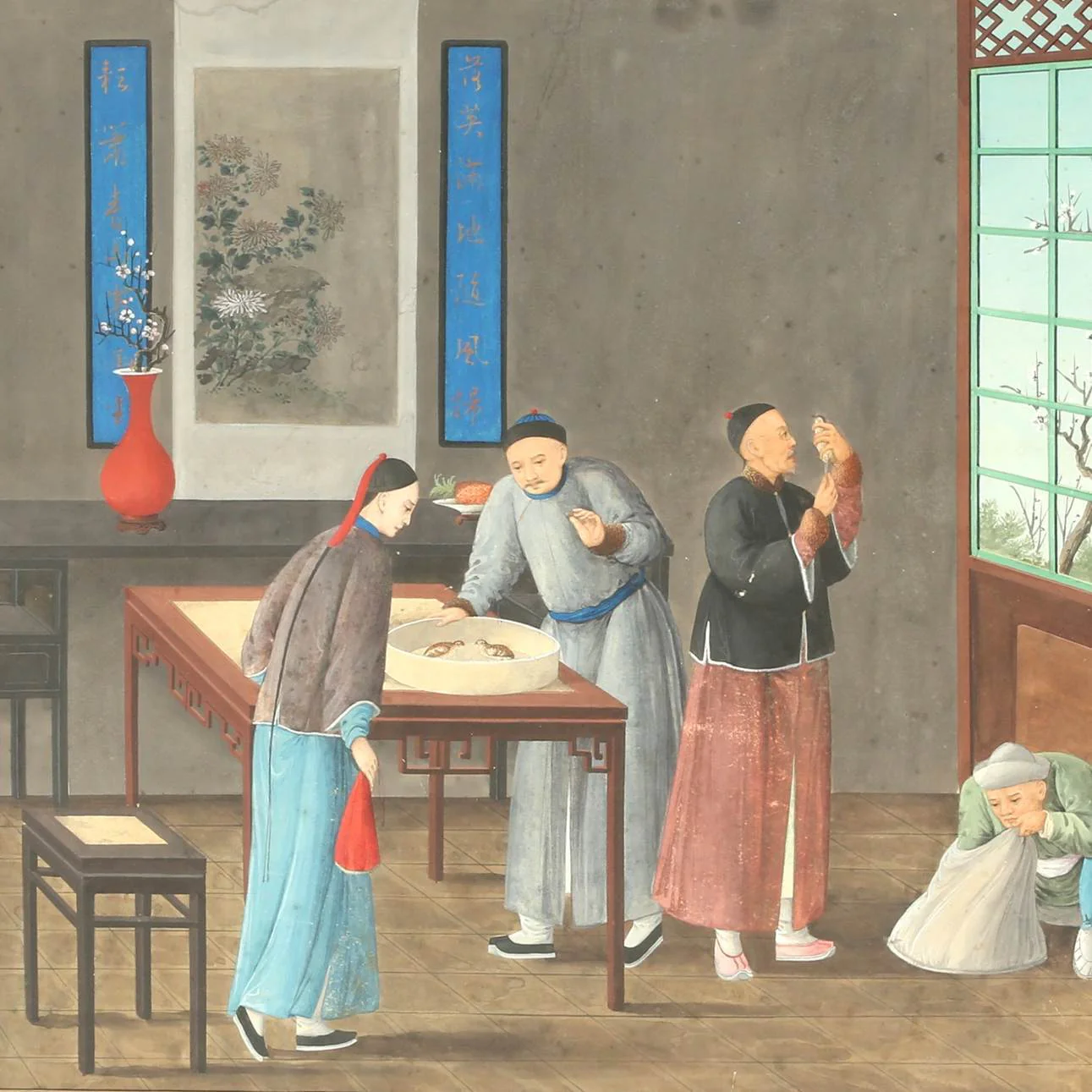 Red Elm Dining Table From Hebei - 19th Century - Image 7