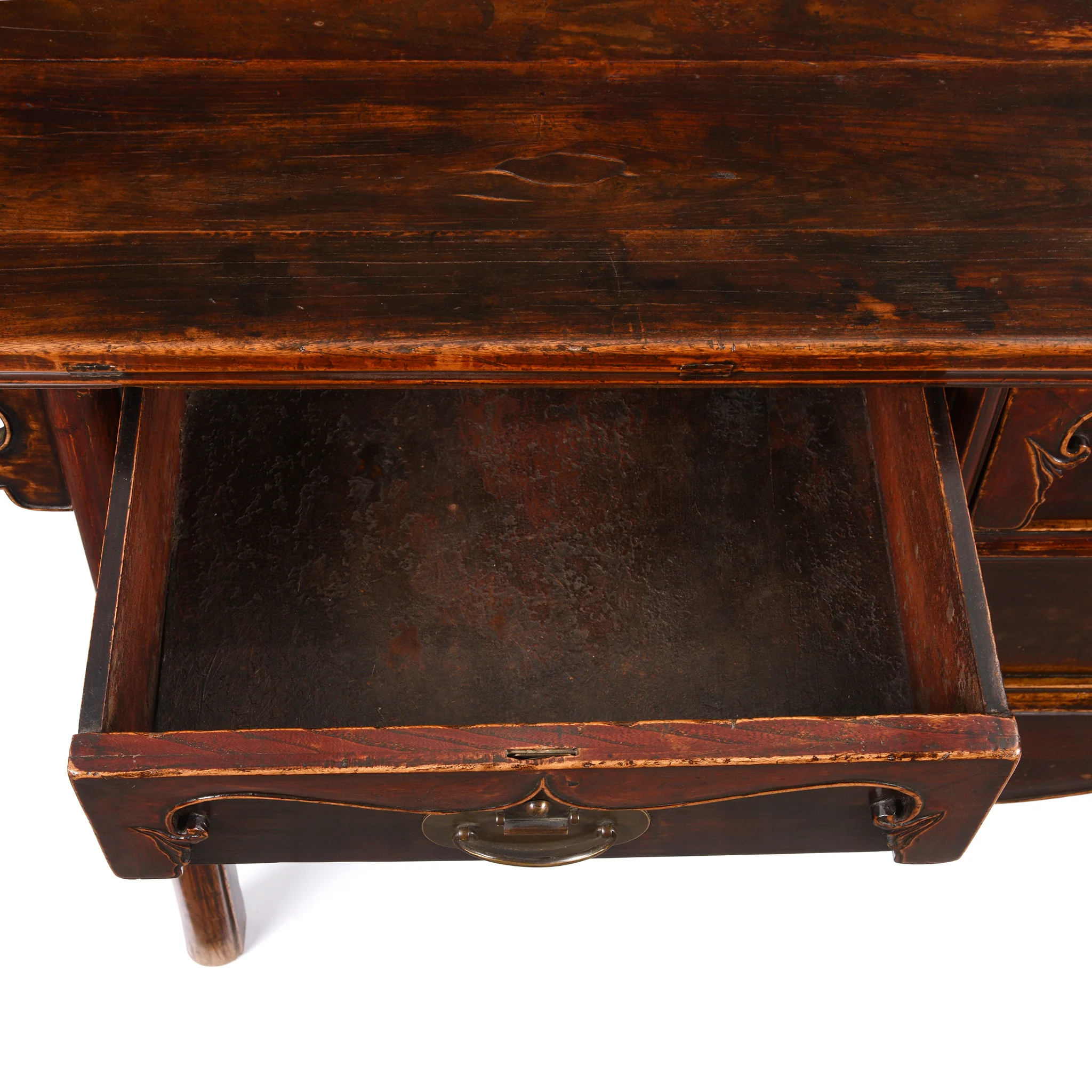 Bugundy Lacquer Sideboard From Hebei - 19th Century - Image 7