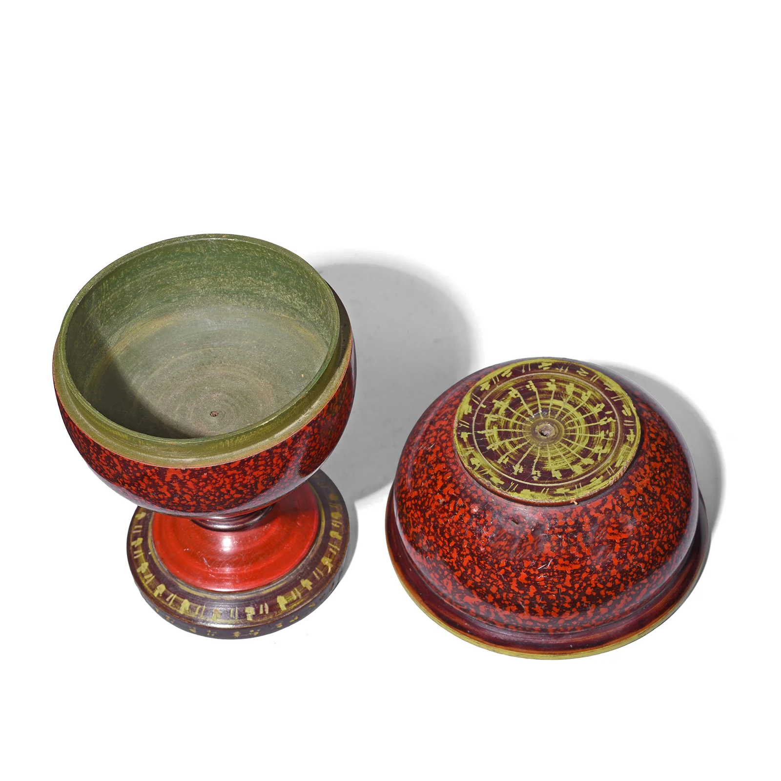 Tall Spotted Lacquer Pot From Barmer - 19th Century - Image 3