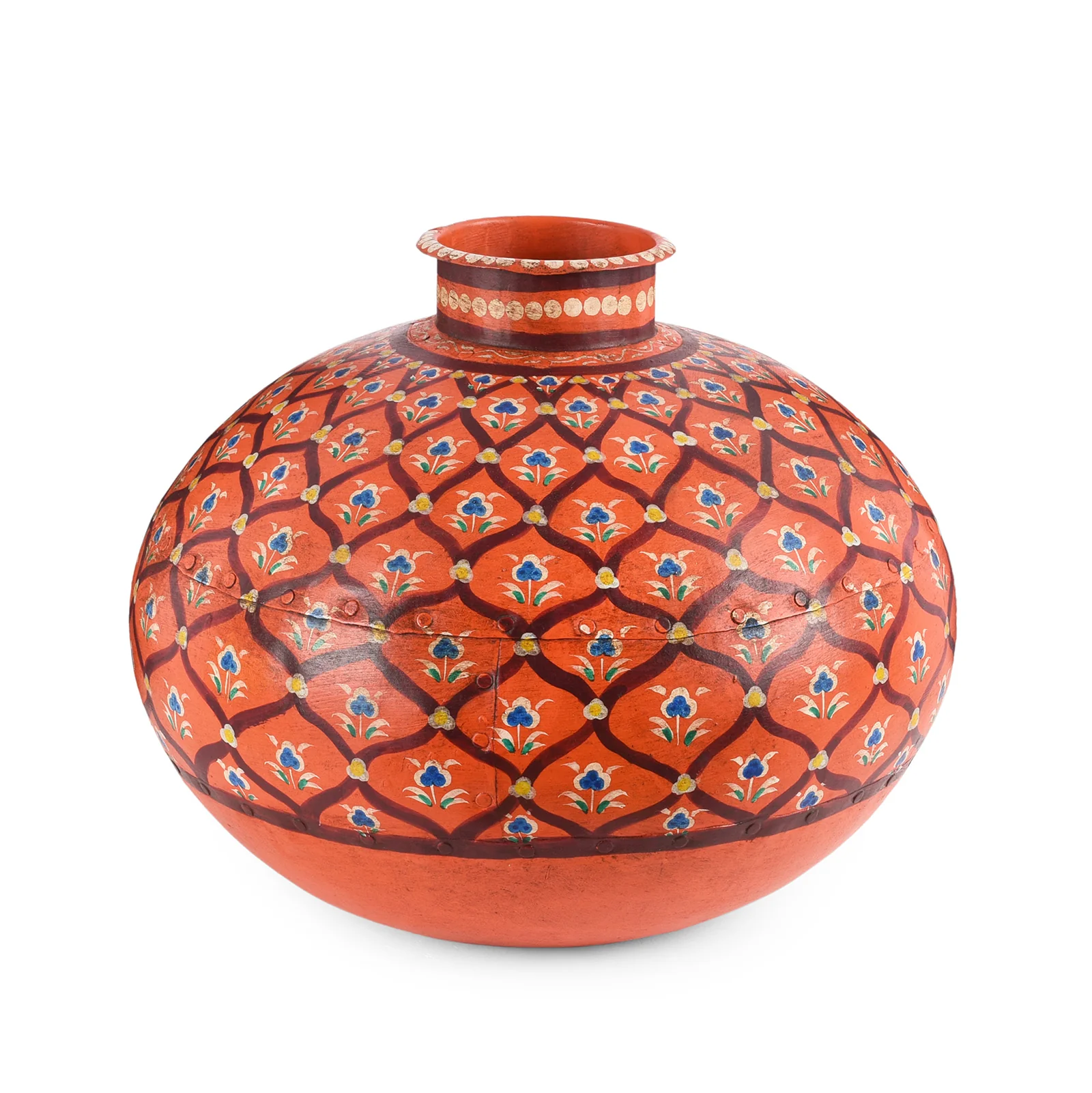 Painted Iron Matka (Indian Water Pot) - Image 11
