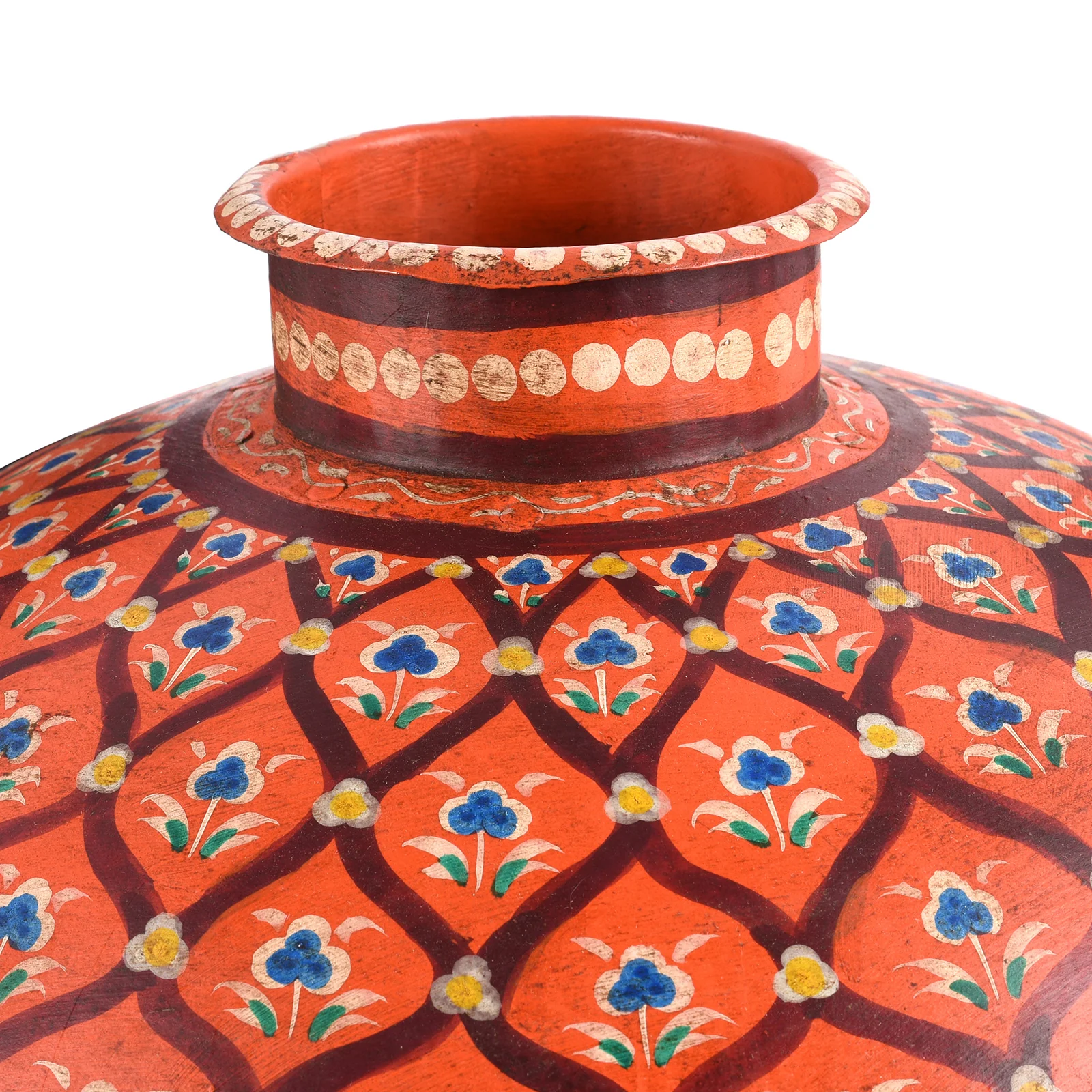 Painted Iron Matka (Indian Water Pot) - Image 13