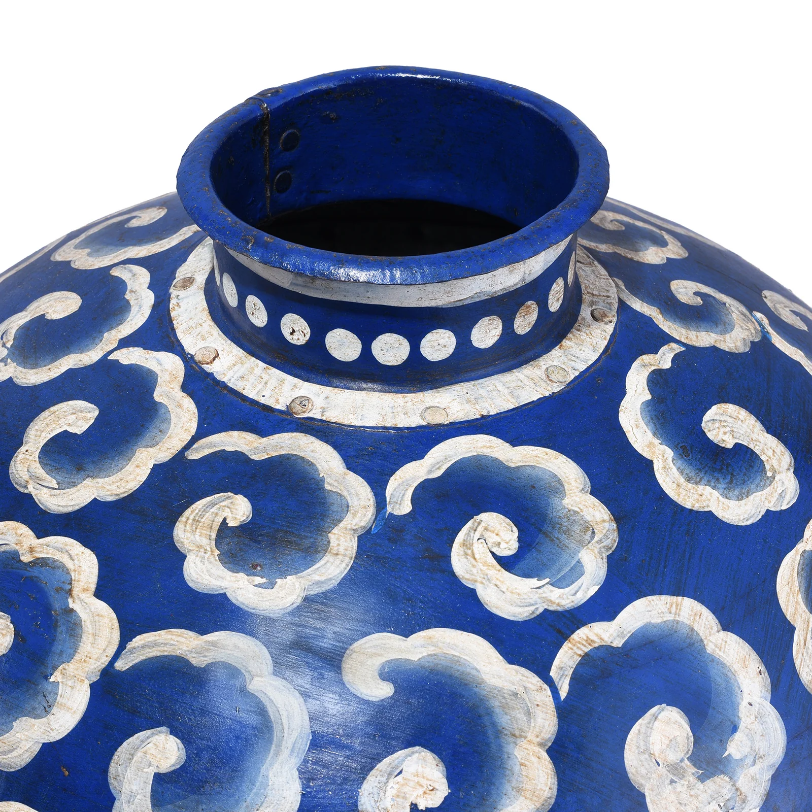 Painted Iron Matka (Indian Water Pot) - Image 4