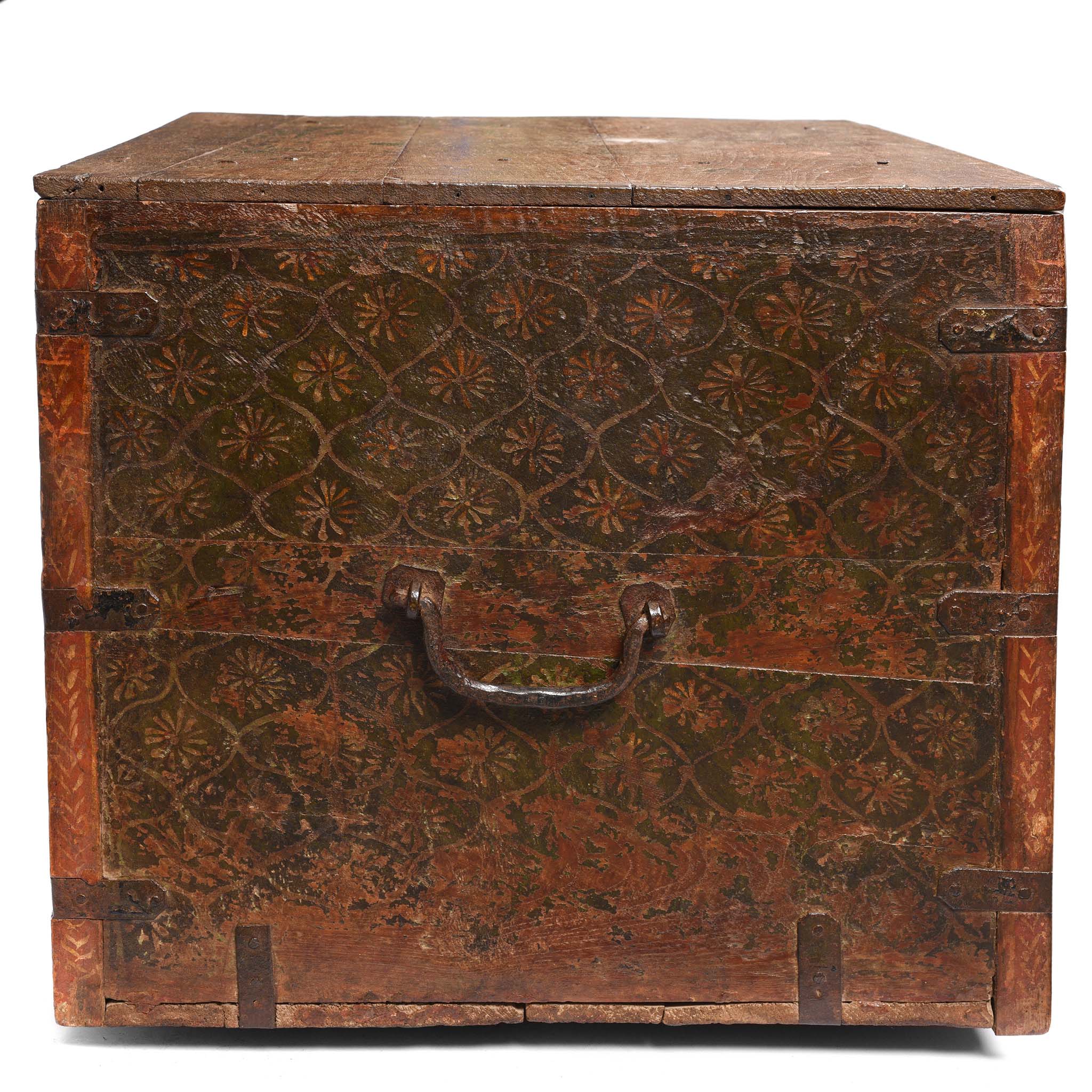 Painted Teak Chest from Nagaur - 18thC - Image 10