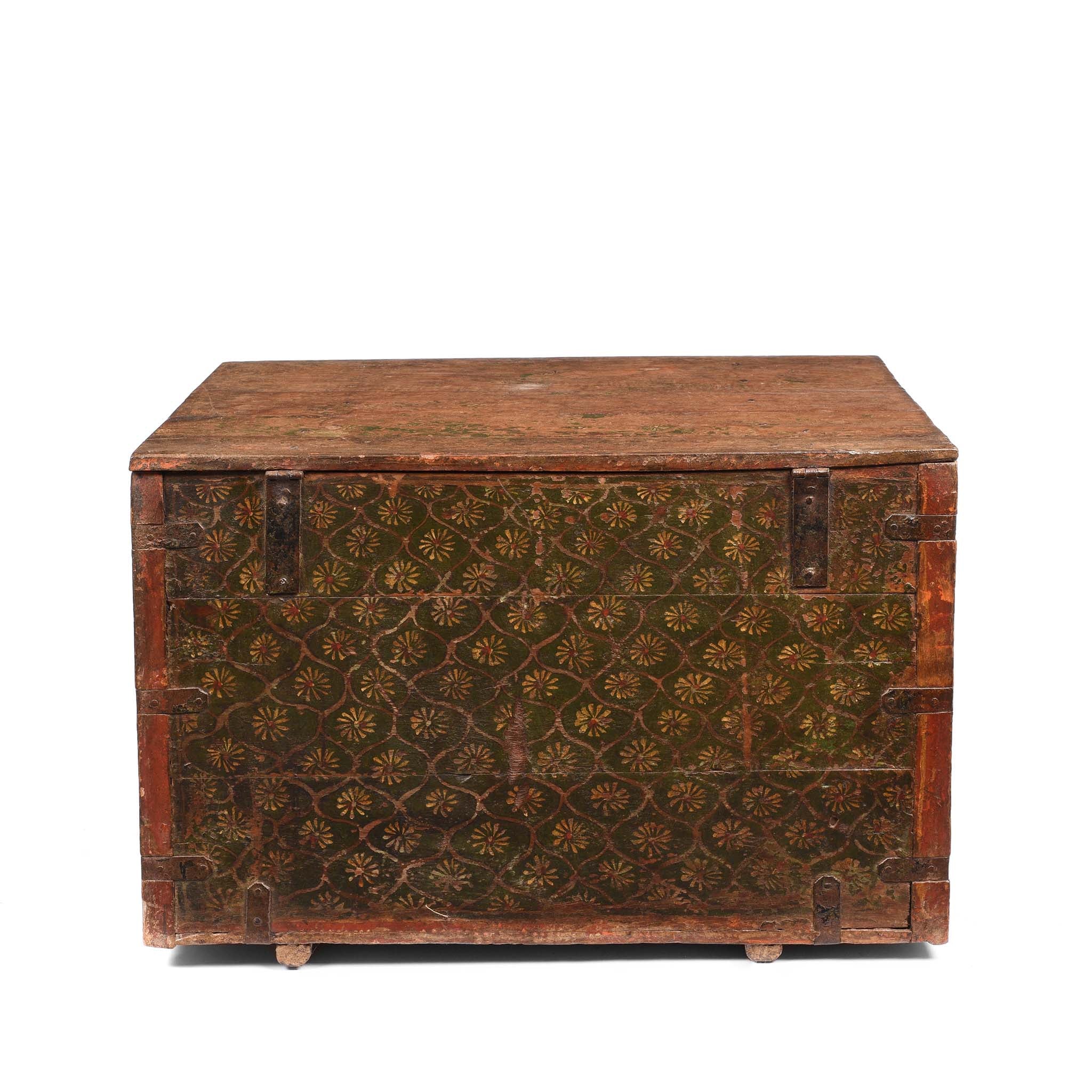Painted Teak Chest from Nagaur - 18thC - Image 12