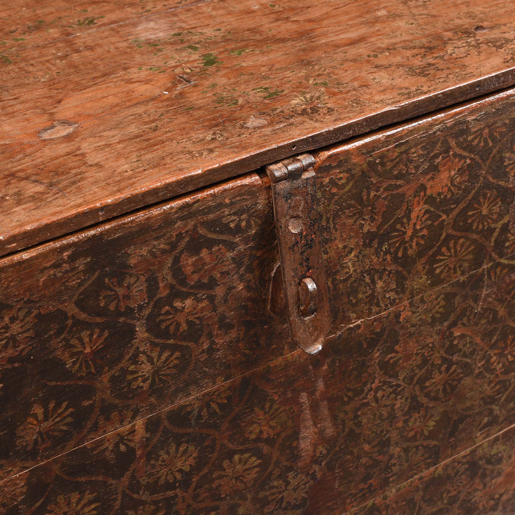 Painted Teak Chest from Nagaur - 18thC - Image 8