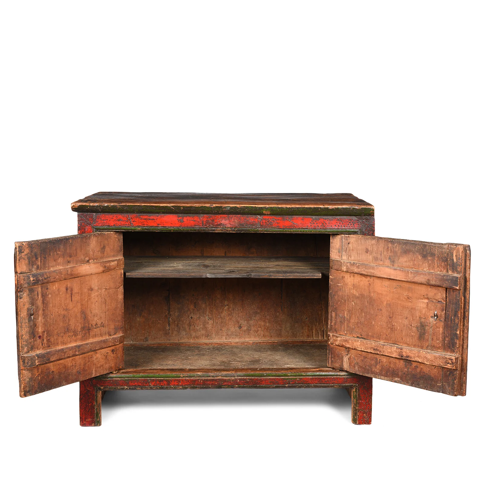 Painted Tibetan Pegam Side Cabinet - 18th Century - Image 5