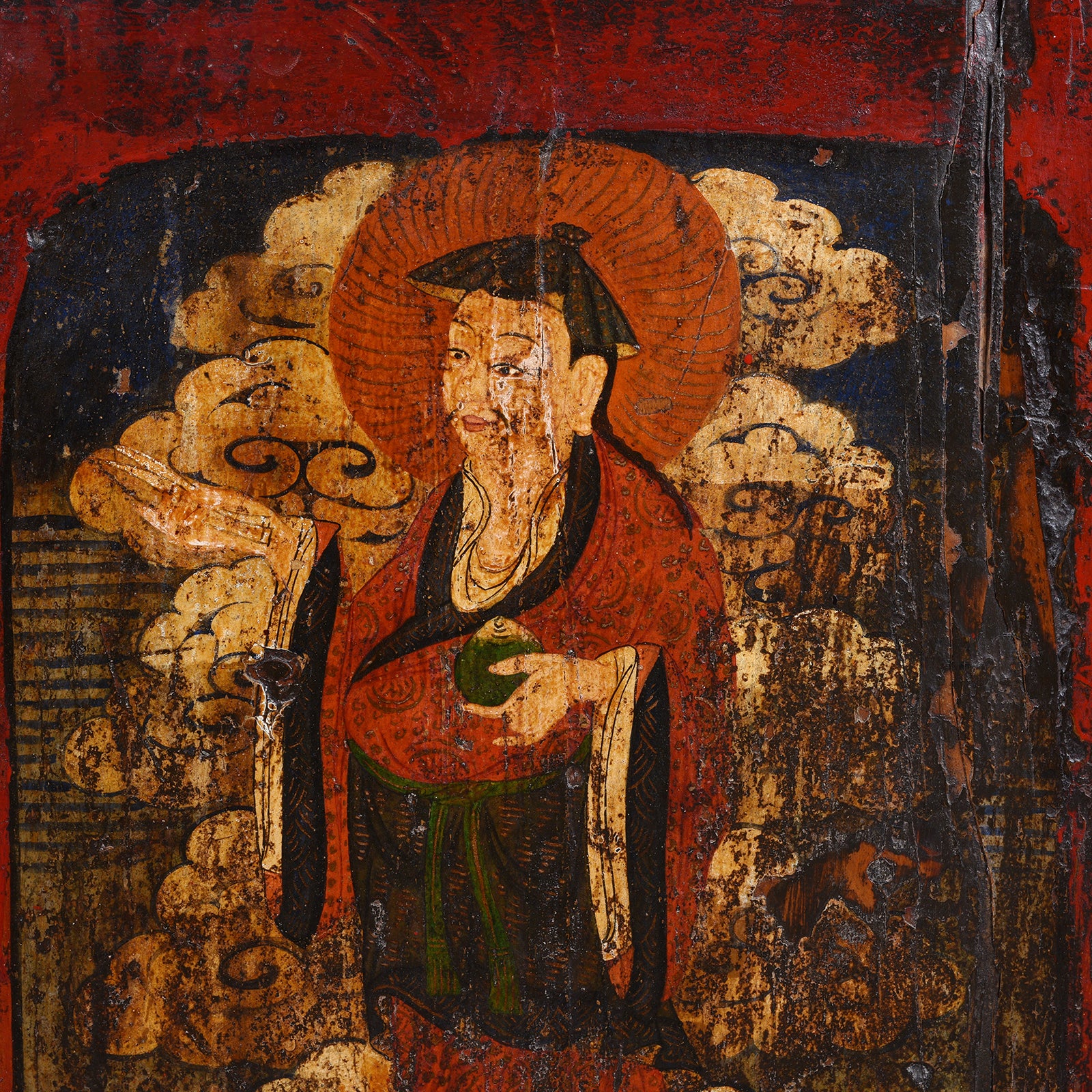 Painted Tibetan Pegam Side Cabinet - 18th Century - Image 7