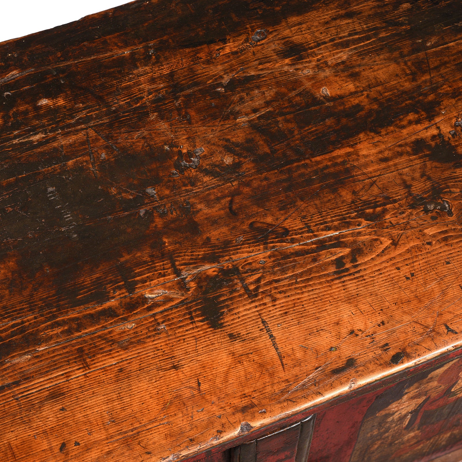 Painted Tibetan Pegam Side Cabinet - 18th Century - Image 9