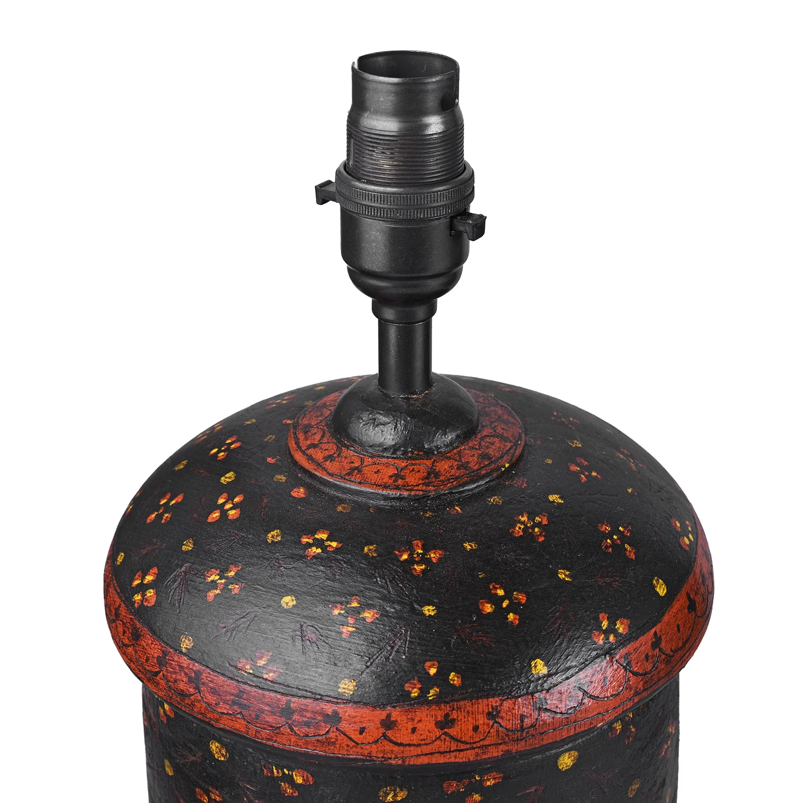 Painted Wood Lamp Base (Barmer Style) - Image 3