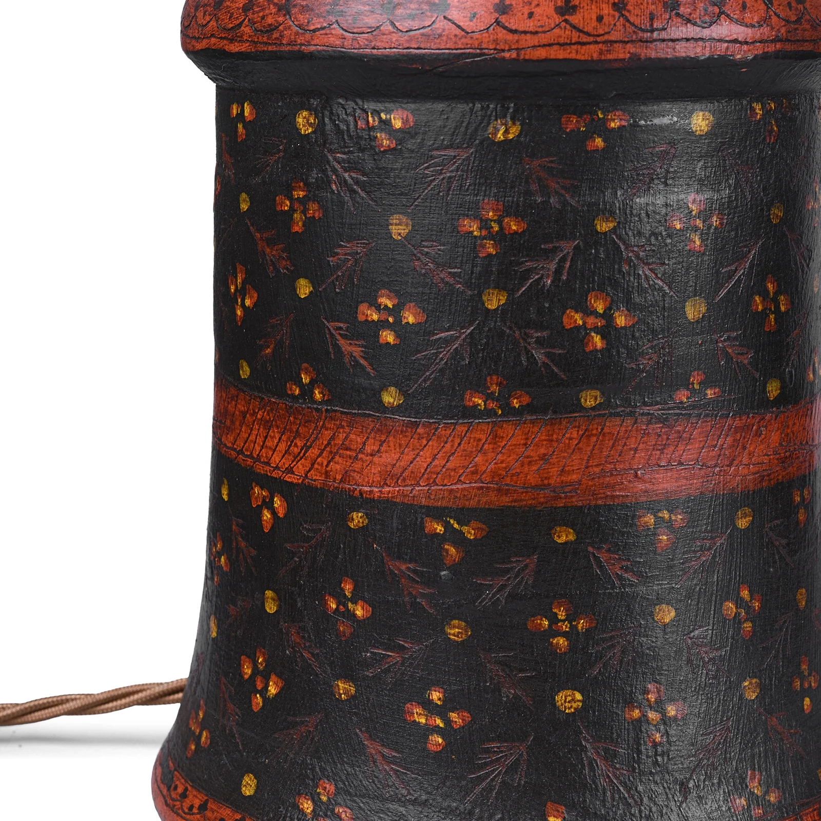 Painted Wood Lamp Base (Barmer Style) - Image 4