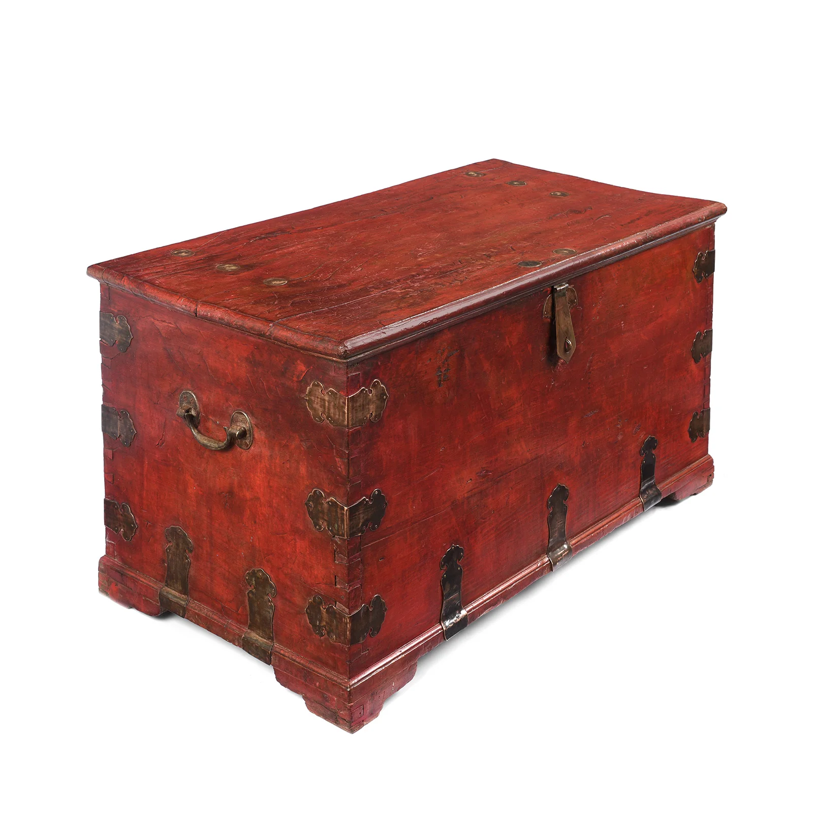 Red Lacquer Camphor Chinese Military Chest - 18th Century - Image 3