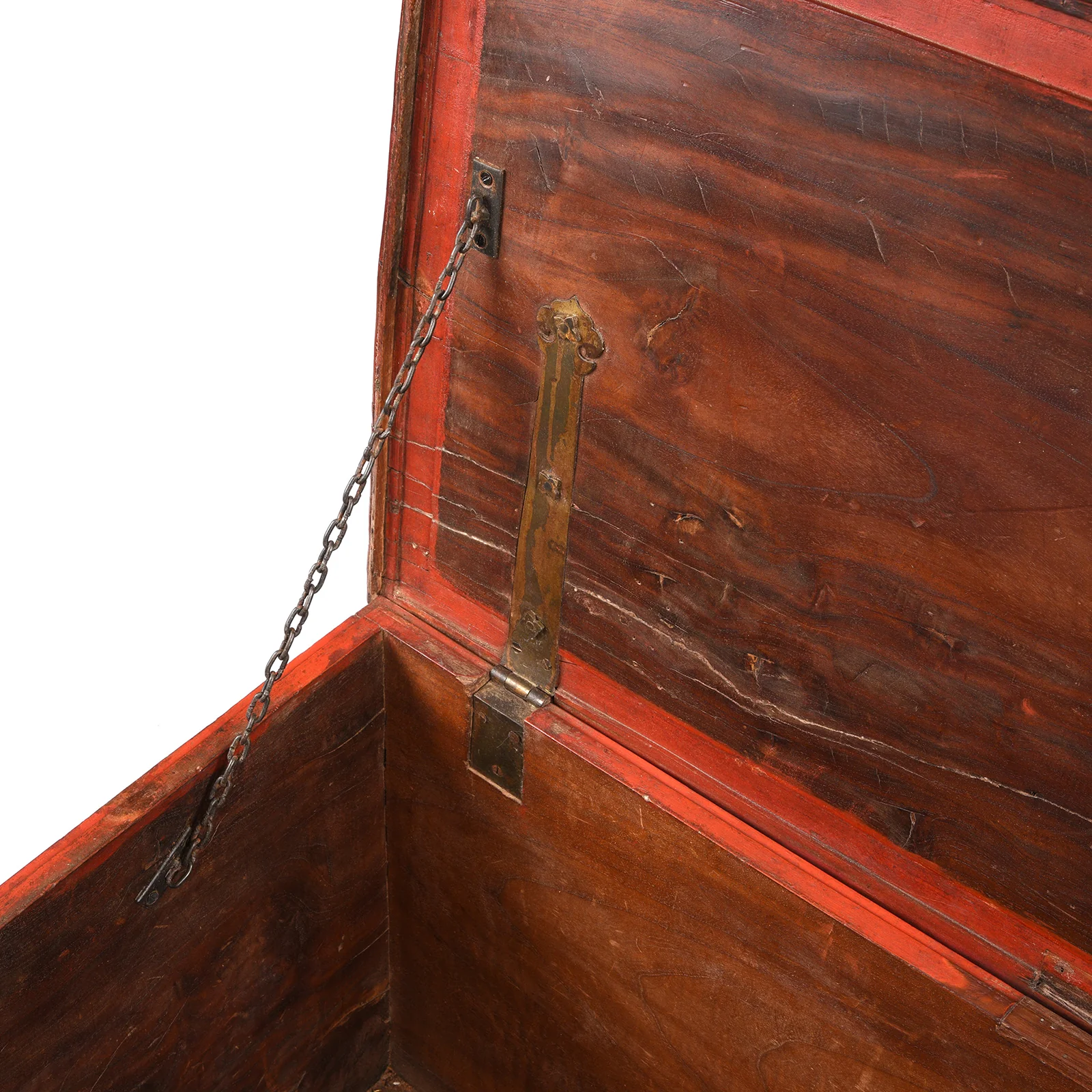 Red Lacquer Camphor Chinese Military Chest - 18th Century - Image 6