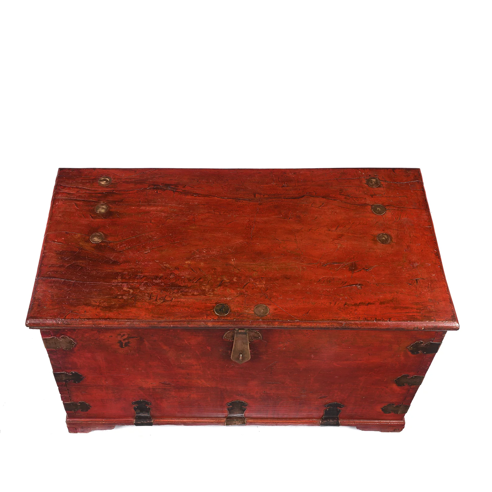 Red Lacquer Camphor Chinese Military Chest - 18th Century - Image 7
