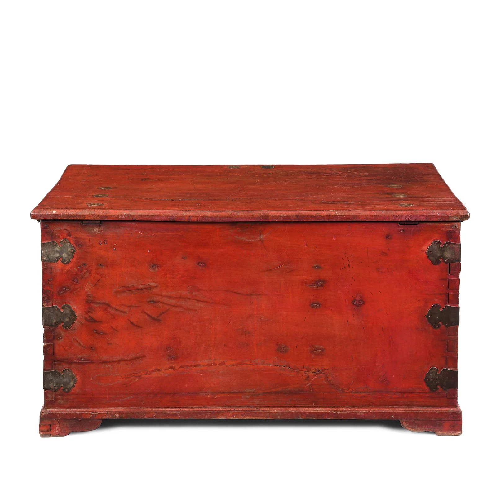 Red Lacquer Camphor Chinese Military Chest - 18th Century - Image 8