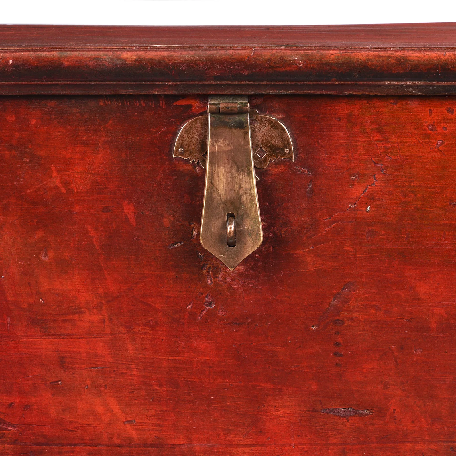 Red Lacquer Camphor Chinese Military Chest - 18th Century - Image 9