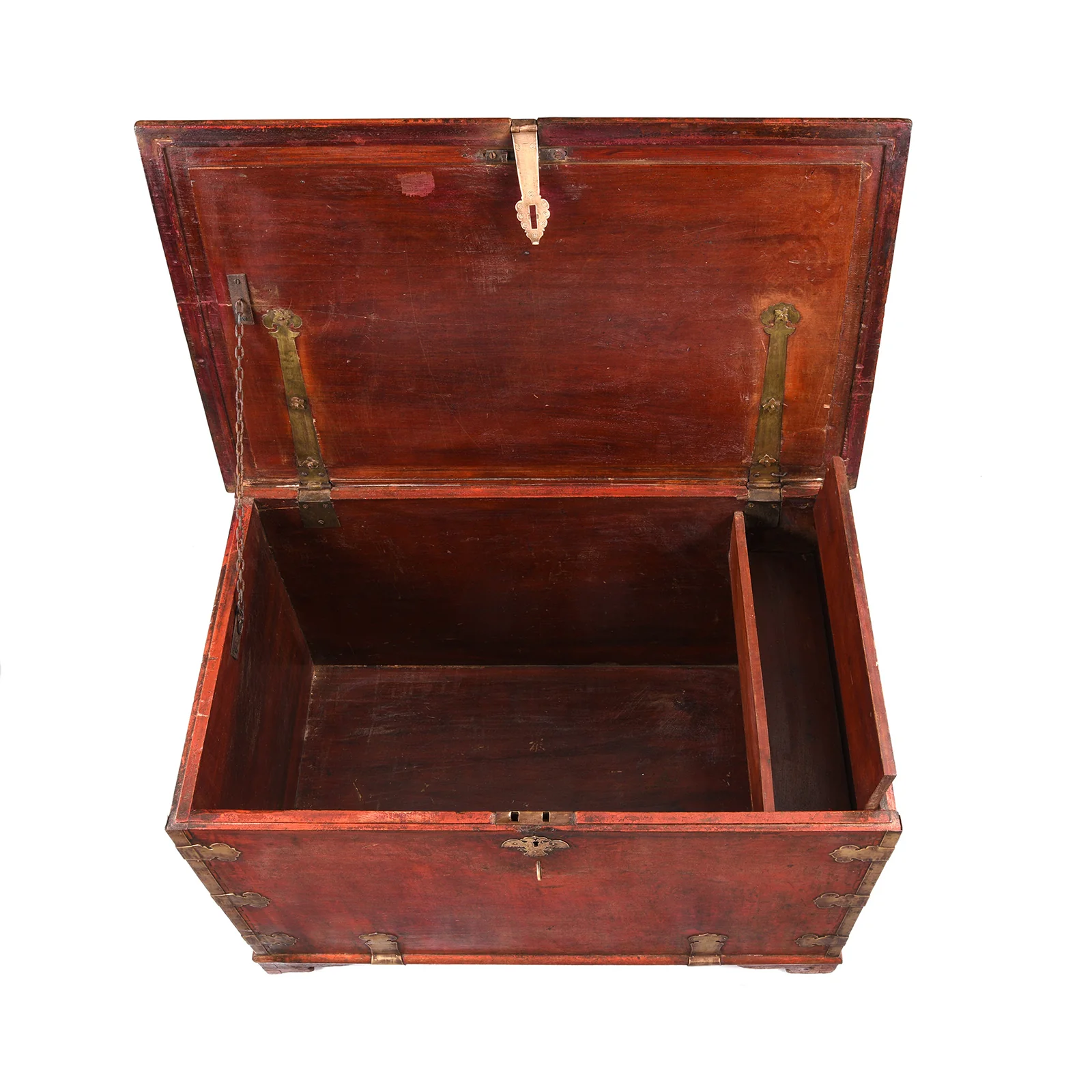 Red Lacquer Camphor Chest From Canton - 18th Century - Image 4