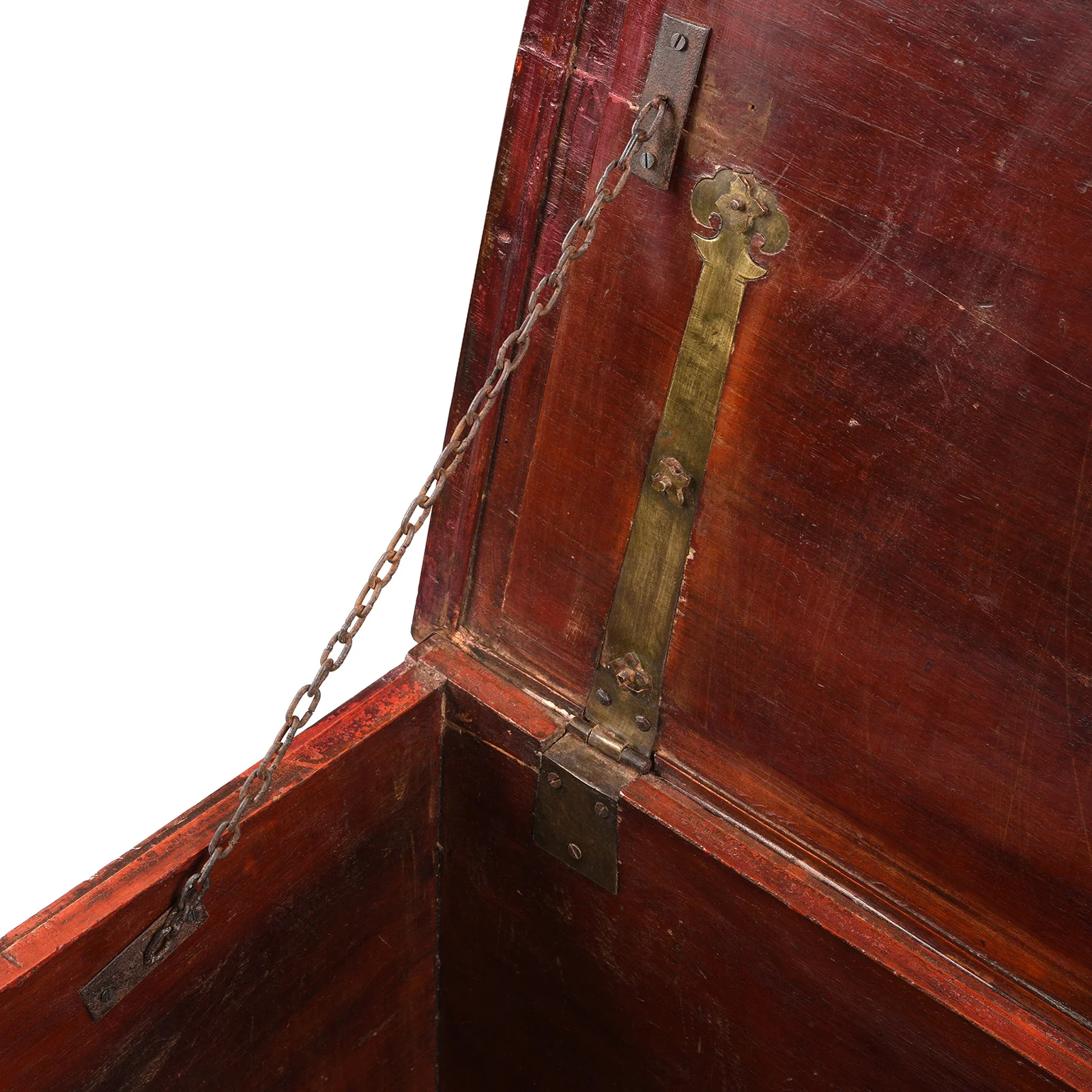 Red Lacquer Camphor Chest From Canton - 18th Century - Image 6