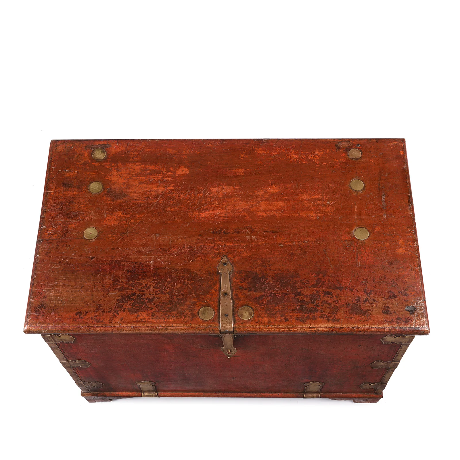 Red Lacquer Camphor Chest From Canton - 18th Century - Image 7
