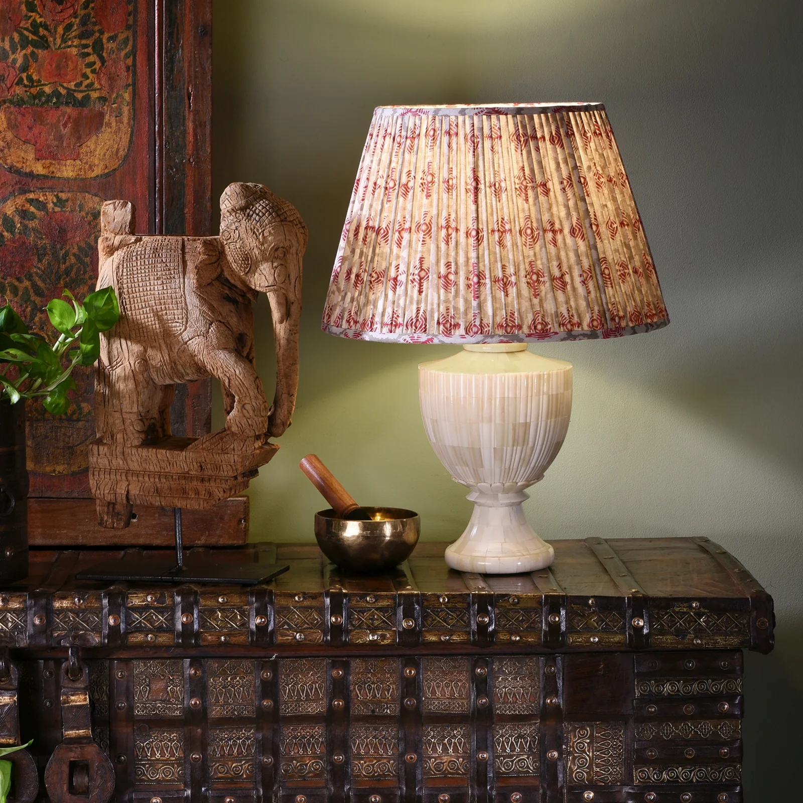Regency Style Bone Inlay Table Lamp - Image 6