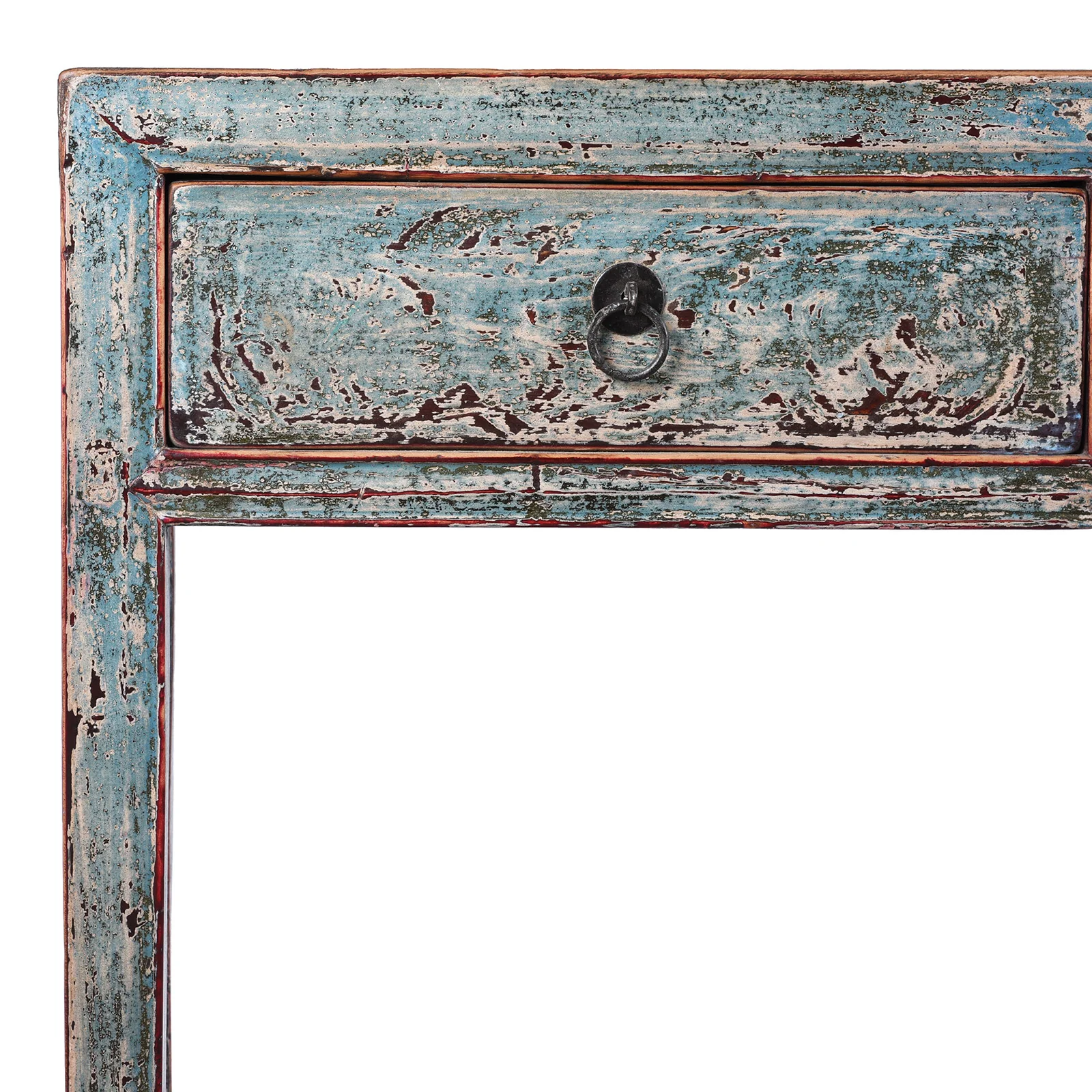 Turquoise Lacquer 3 Drawer Console Table - Image 7