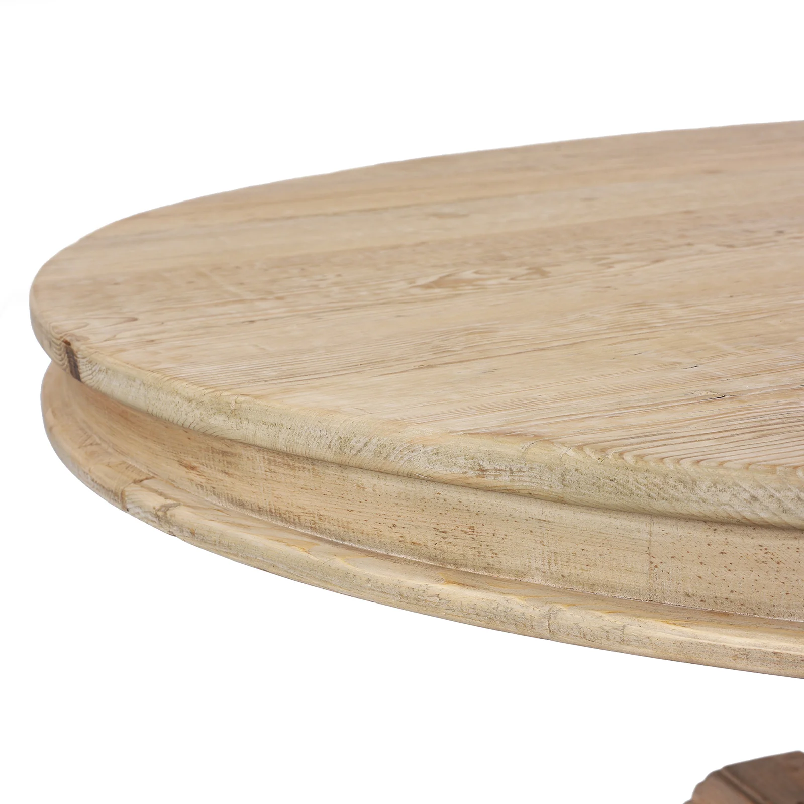 Round Pedestal  Dining Table Made From Old Bleached Pine - Image 4