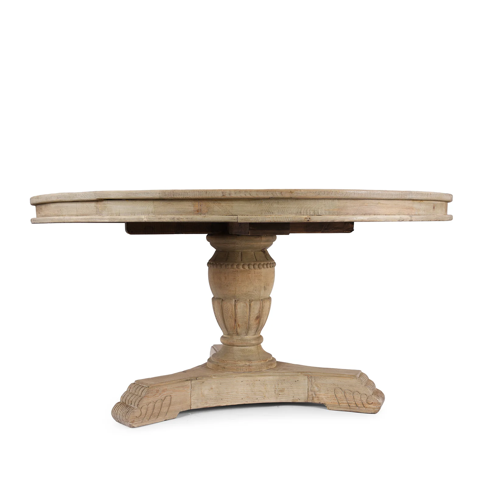 Round Pedestal  Dining Table Made From Old Bleached Pine - Image 8