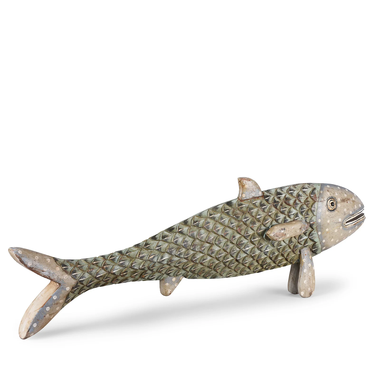 Painted Wooden Fish From Rajasthan - Image 3
