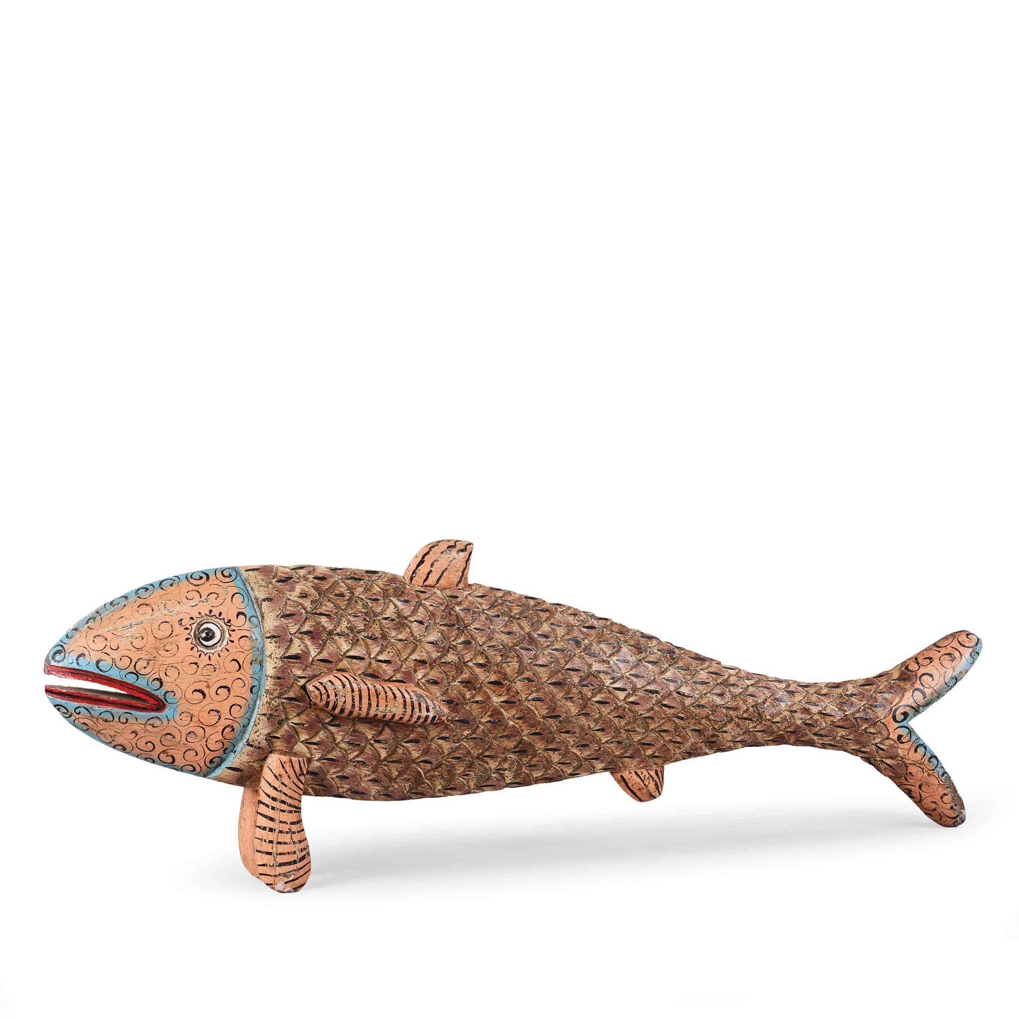 Painted Wooden Fish From Rajasthan - Image 4