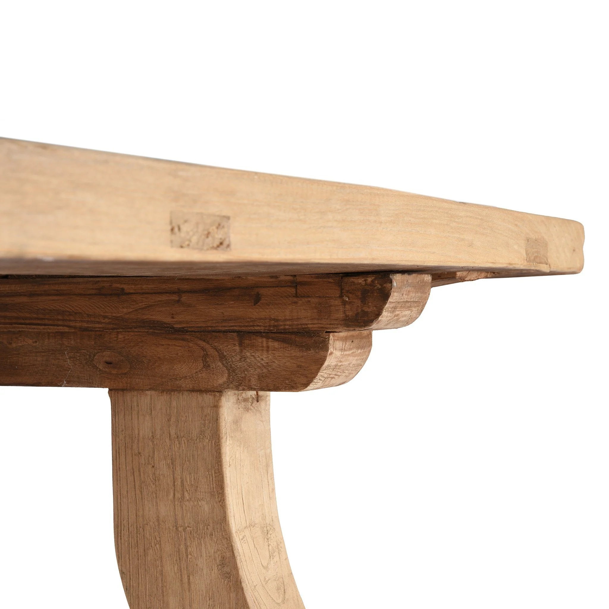 Bleached Elm Door Dining Table - Image 6