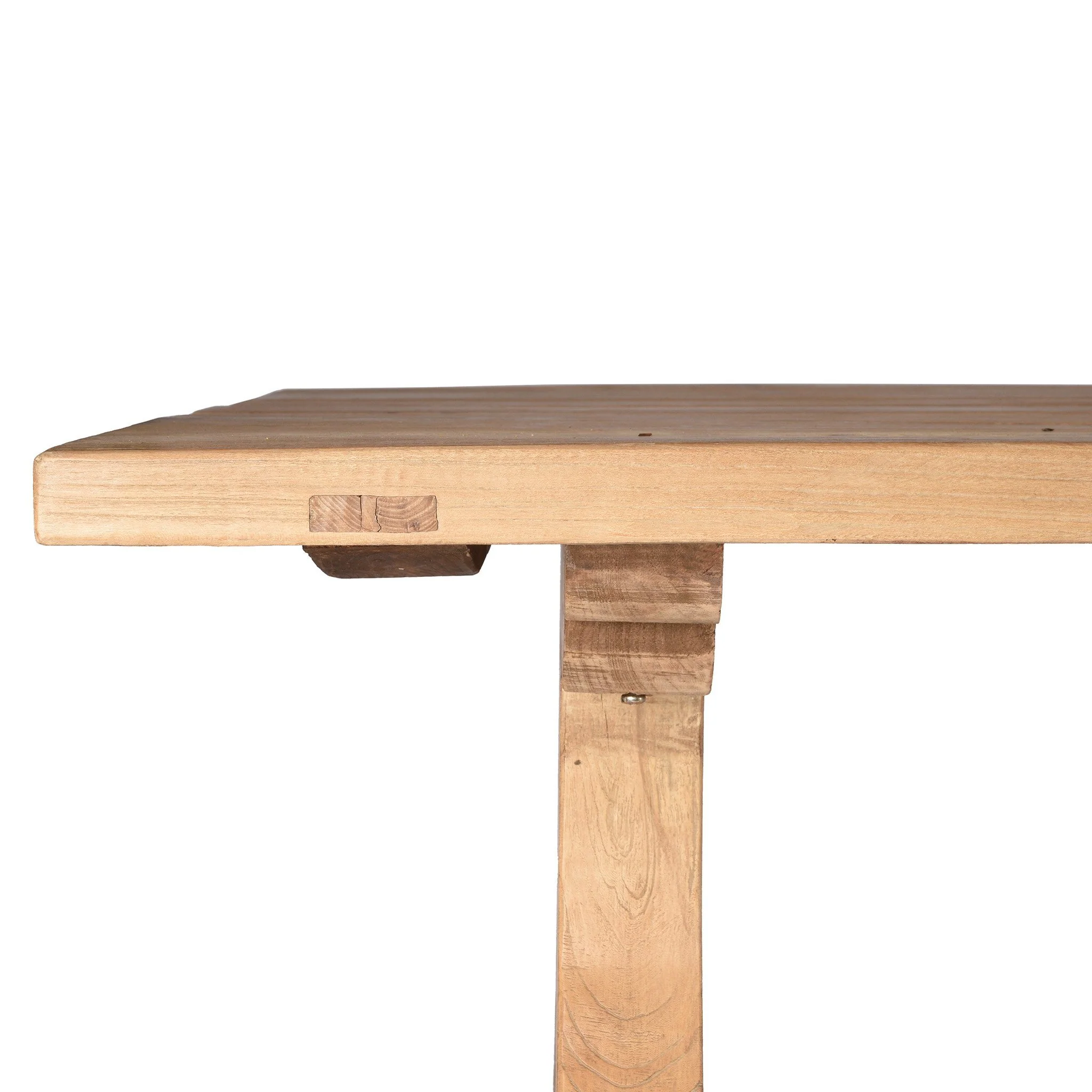 Bleached Elm Door Dining Table - Image 7