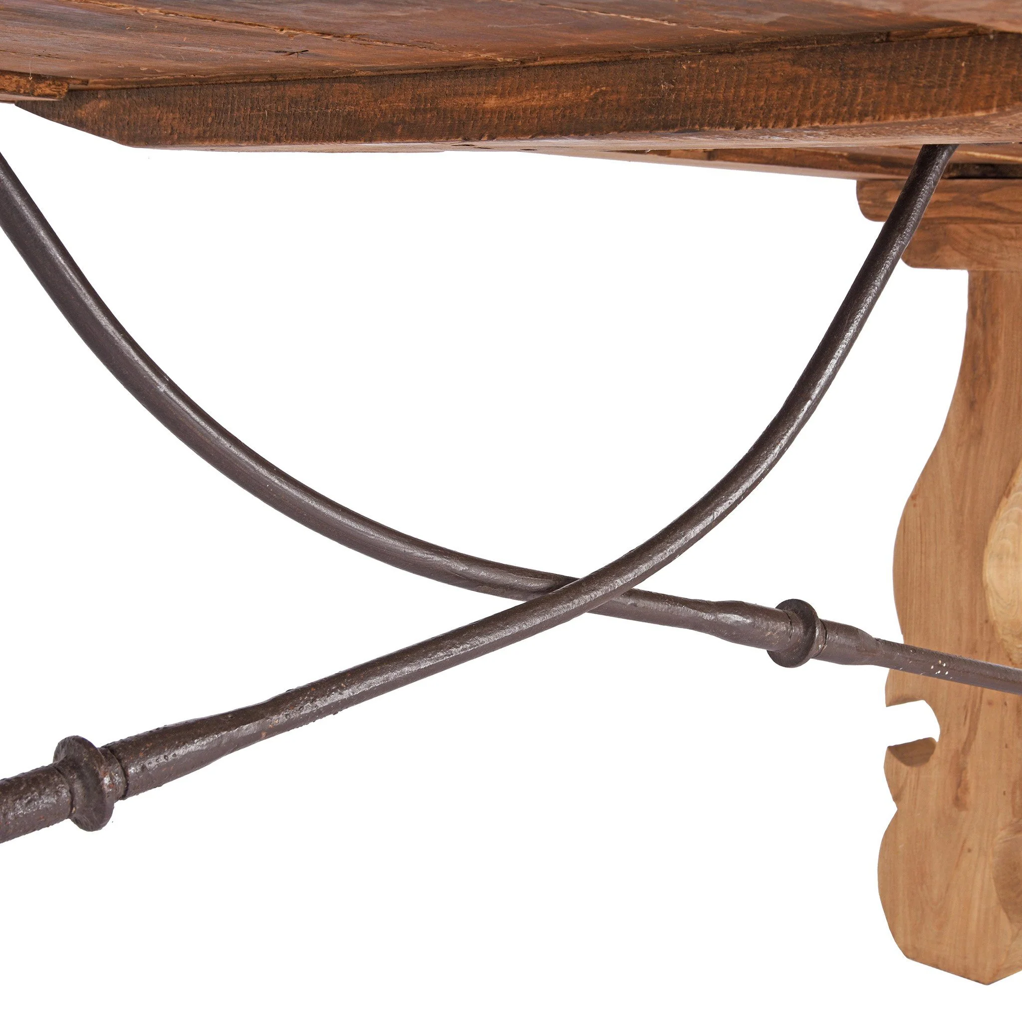 Bleached Elm Door Dining Table - Image 9