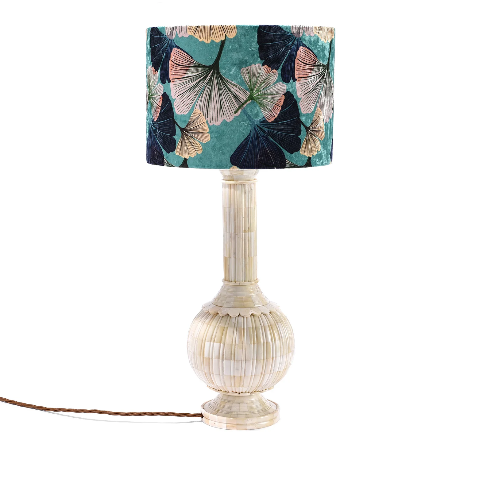 Tall Mughal Style Bone Inlaid Table Lamp - Image 5