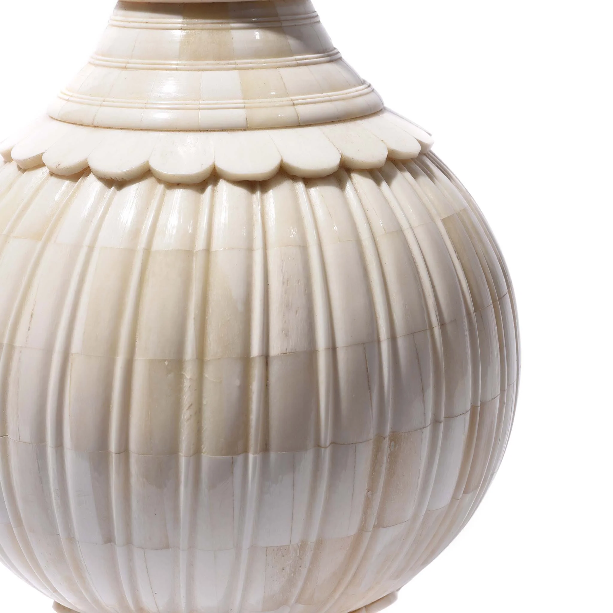 Tall Mughal Style Bone Inlaid Table Lamp - Image 6