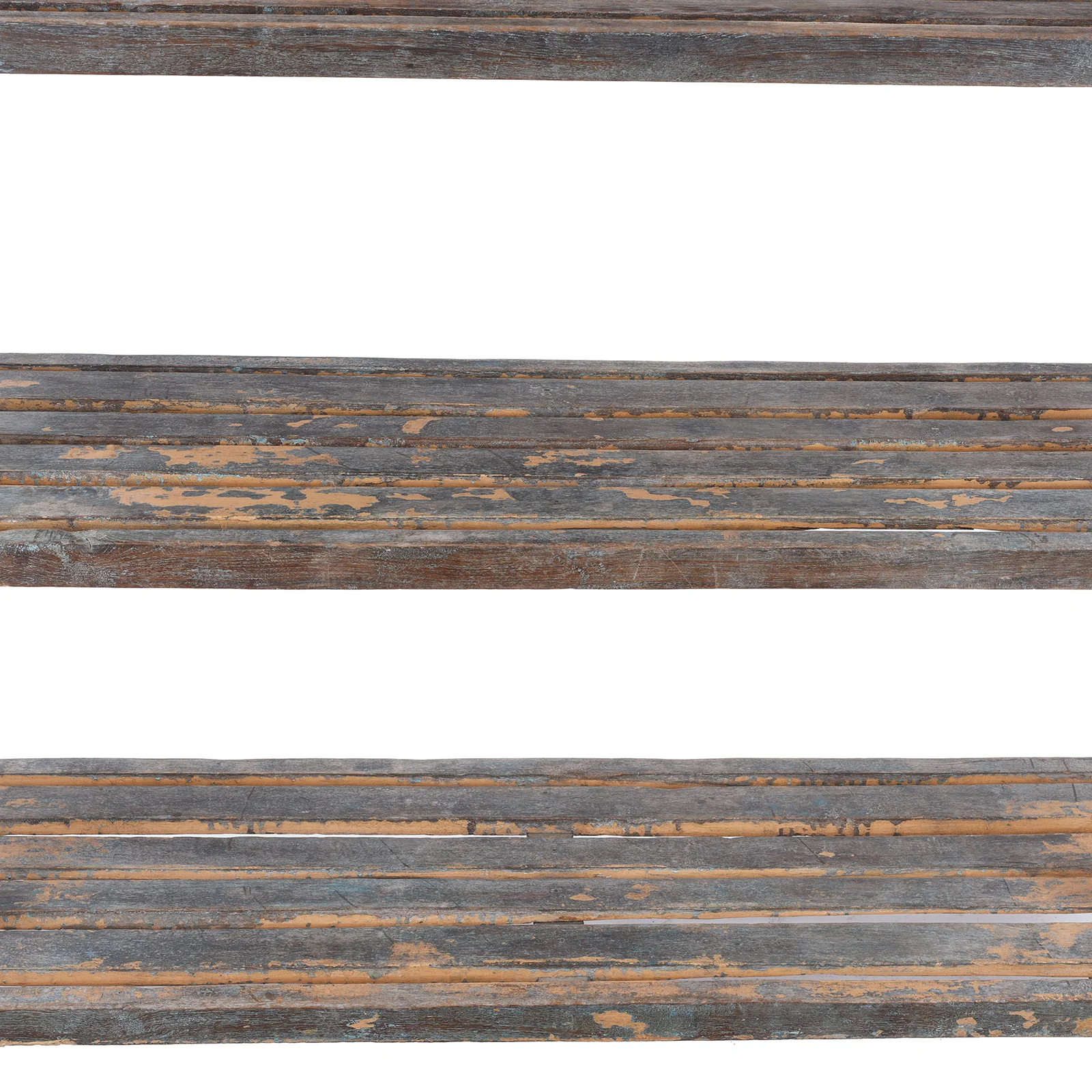 Vintage Painted Indian Teak Shelf - Ca 1930 - Image 4