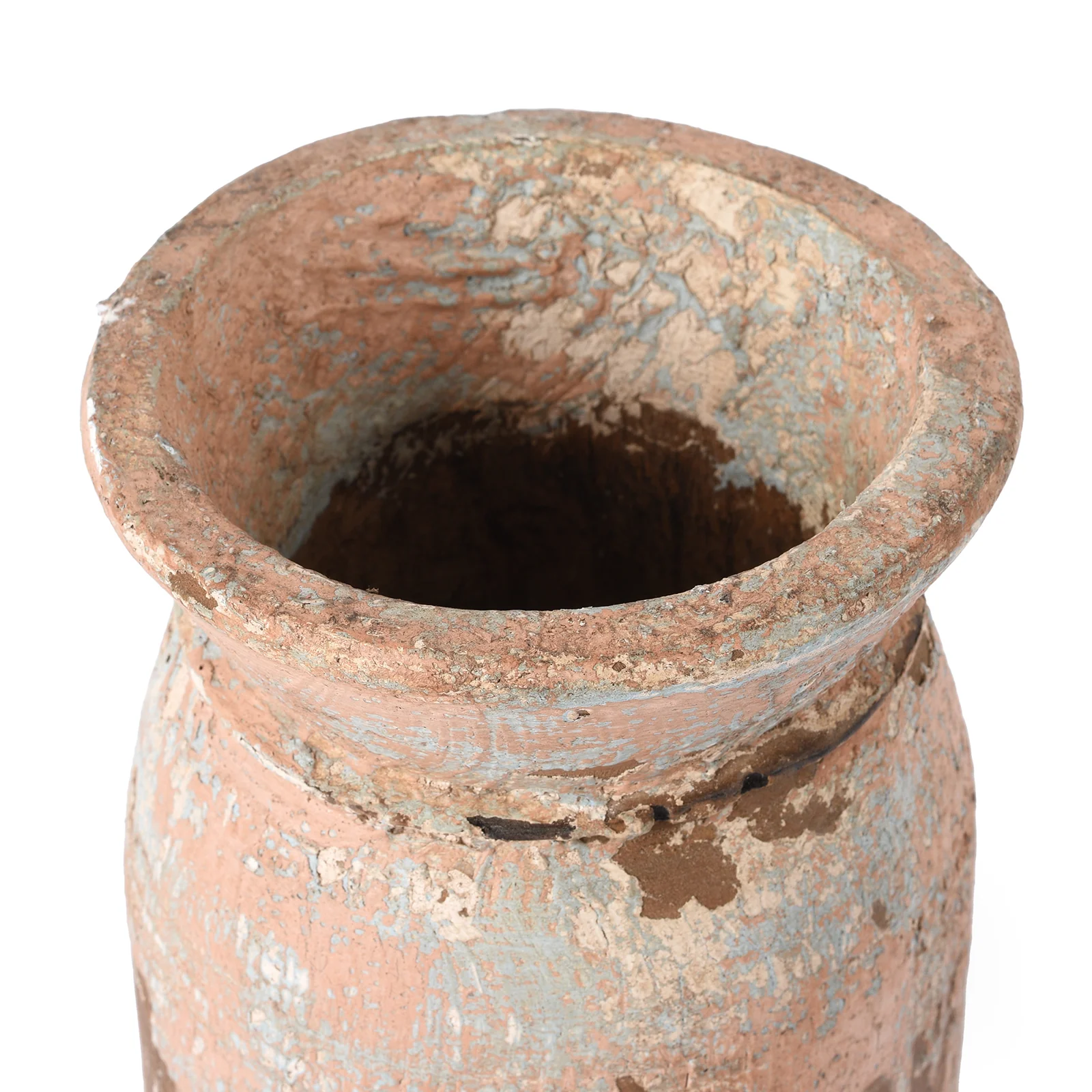 Vintage Painted Wood Pot From Kullu - Image 7