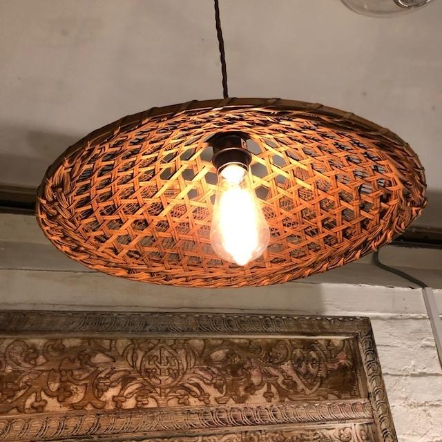 Vintage Rice Paddy Hat Pendant Light - Image 4