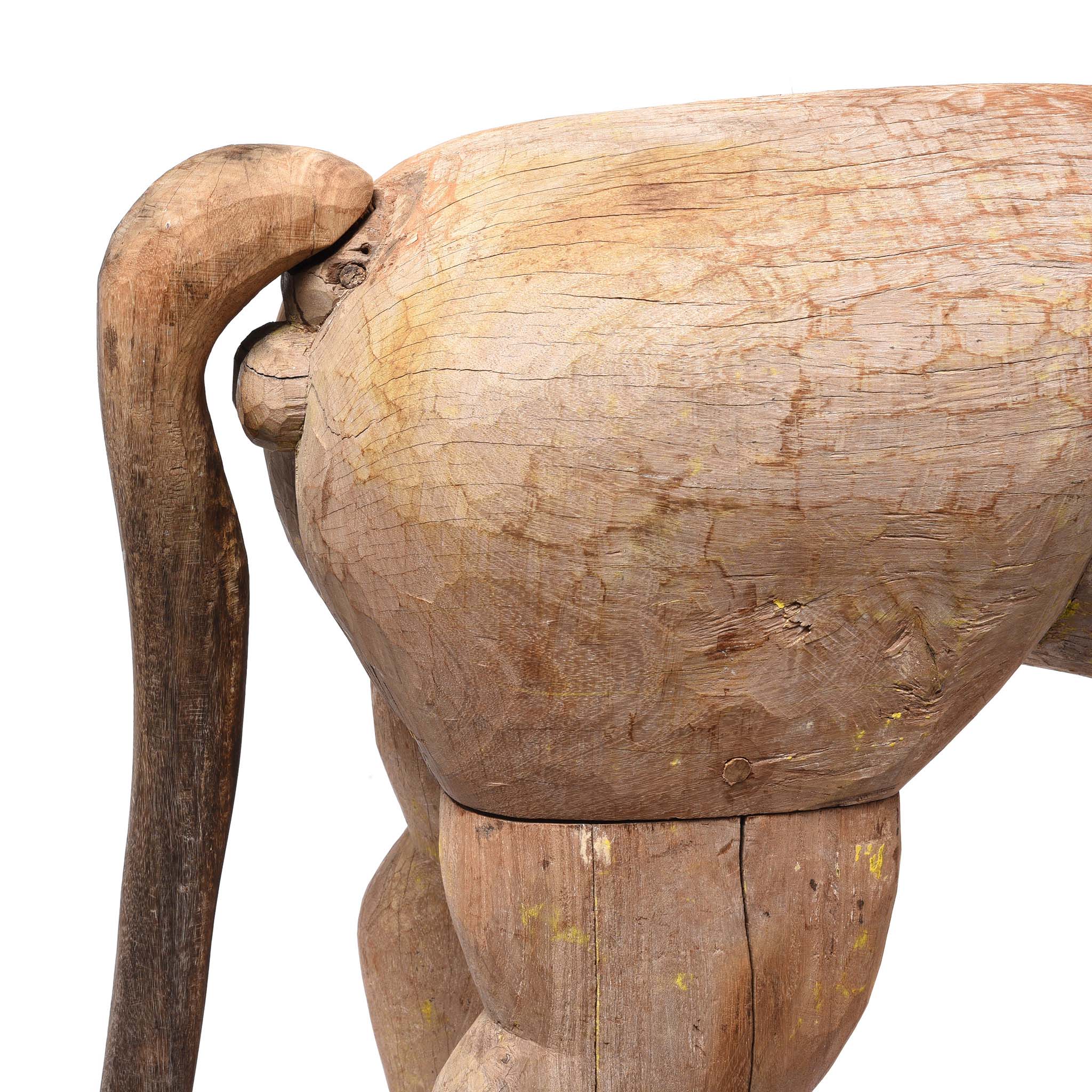 Wooden Bhuta Tribal Tiger Statue From  - Ca 1920 - Image 10