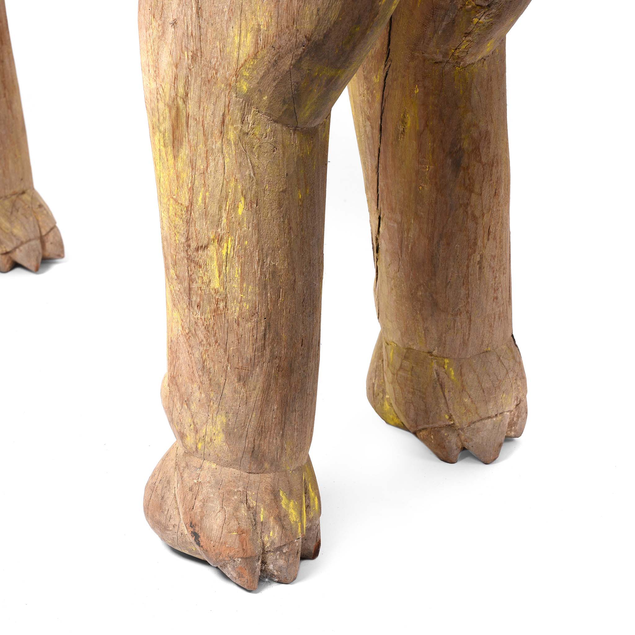 Wooden Bhuta Tribal Tiger Statue From  - Ca 1920 - Image 11